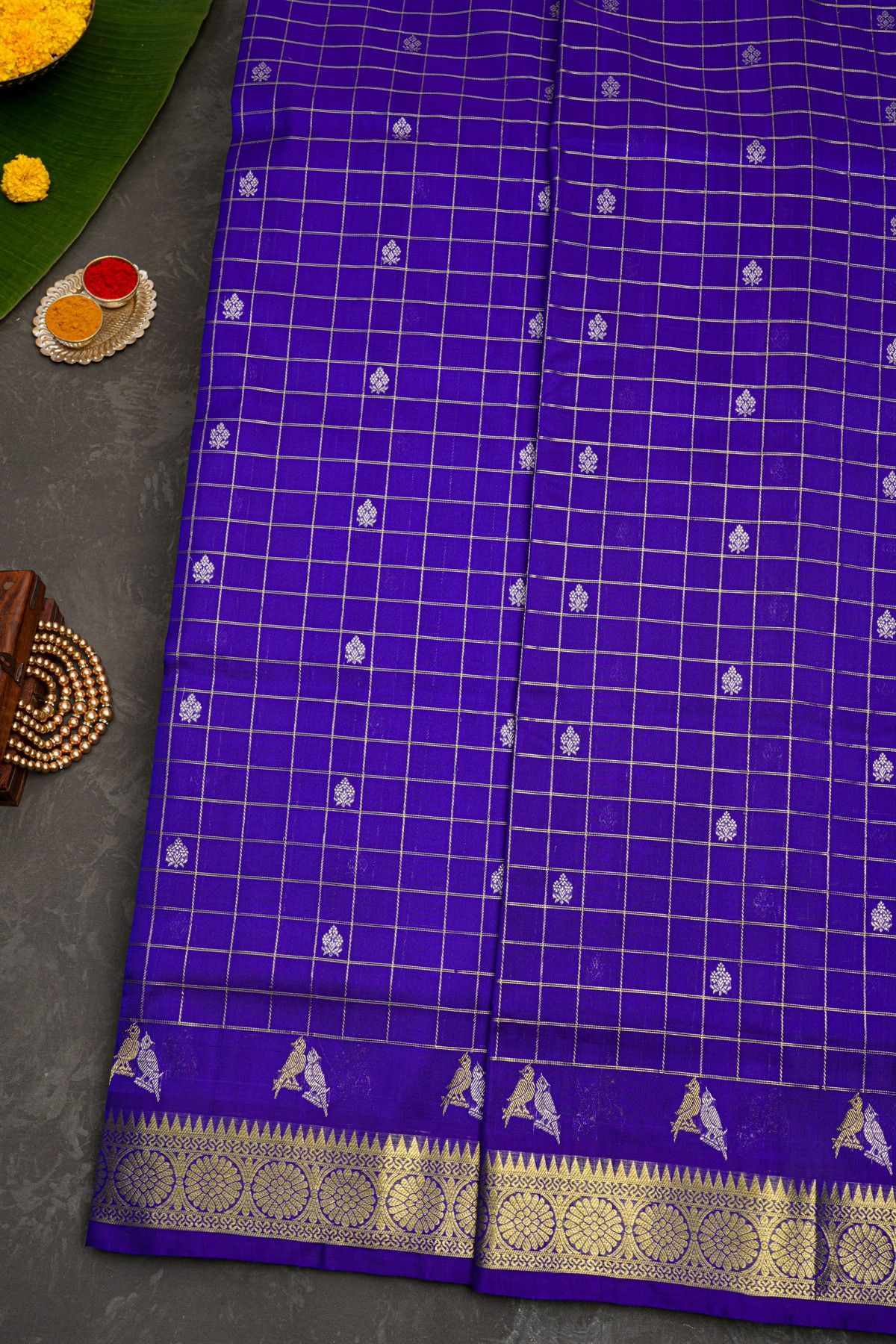 Venkatagiri Silk Royal Blue Saree