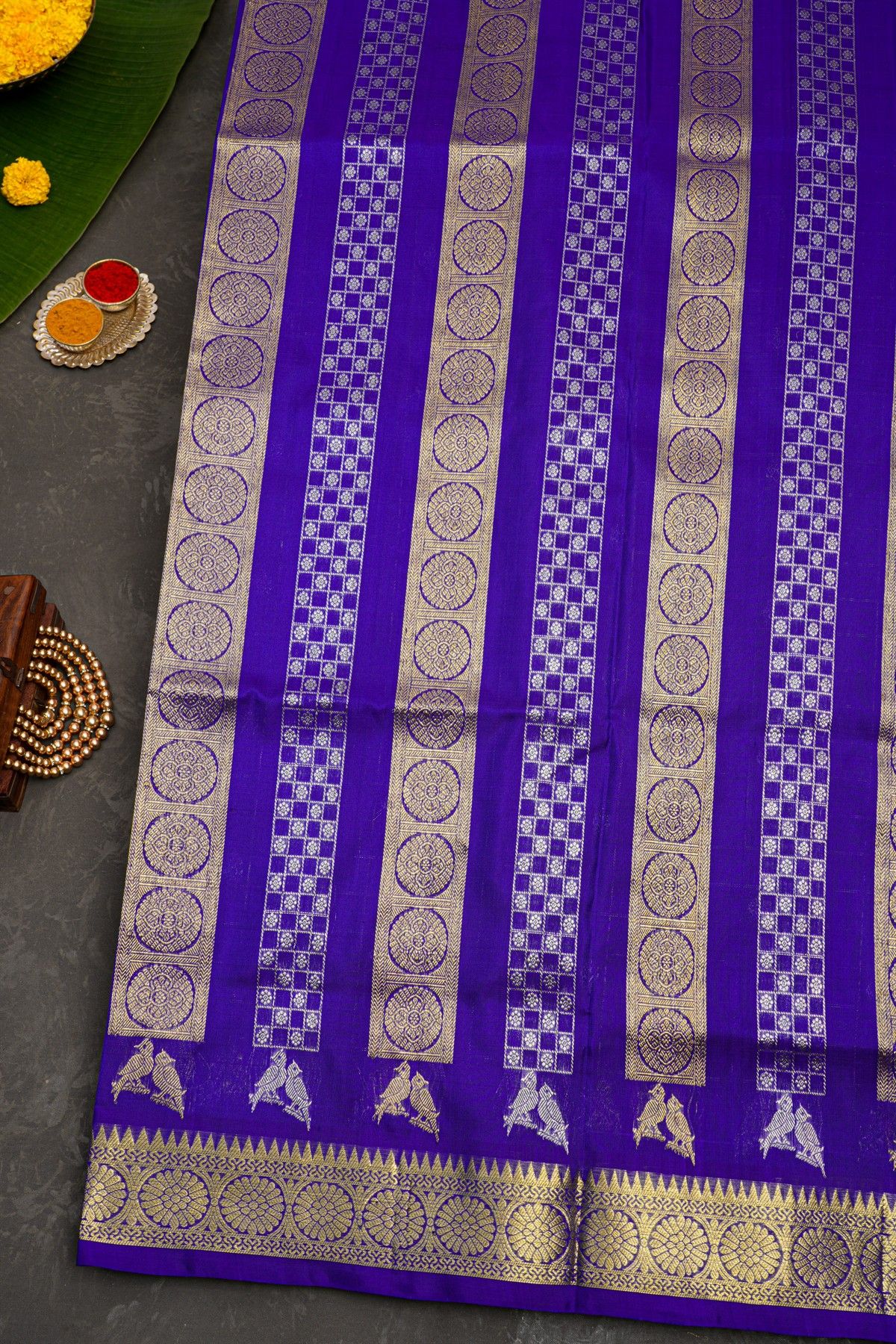 Venkatagiri Silk Royal Blue Saree