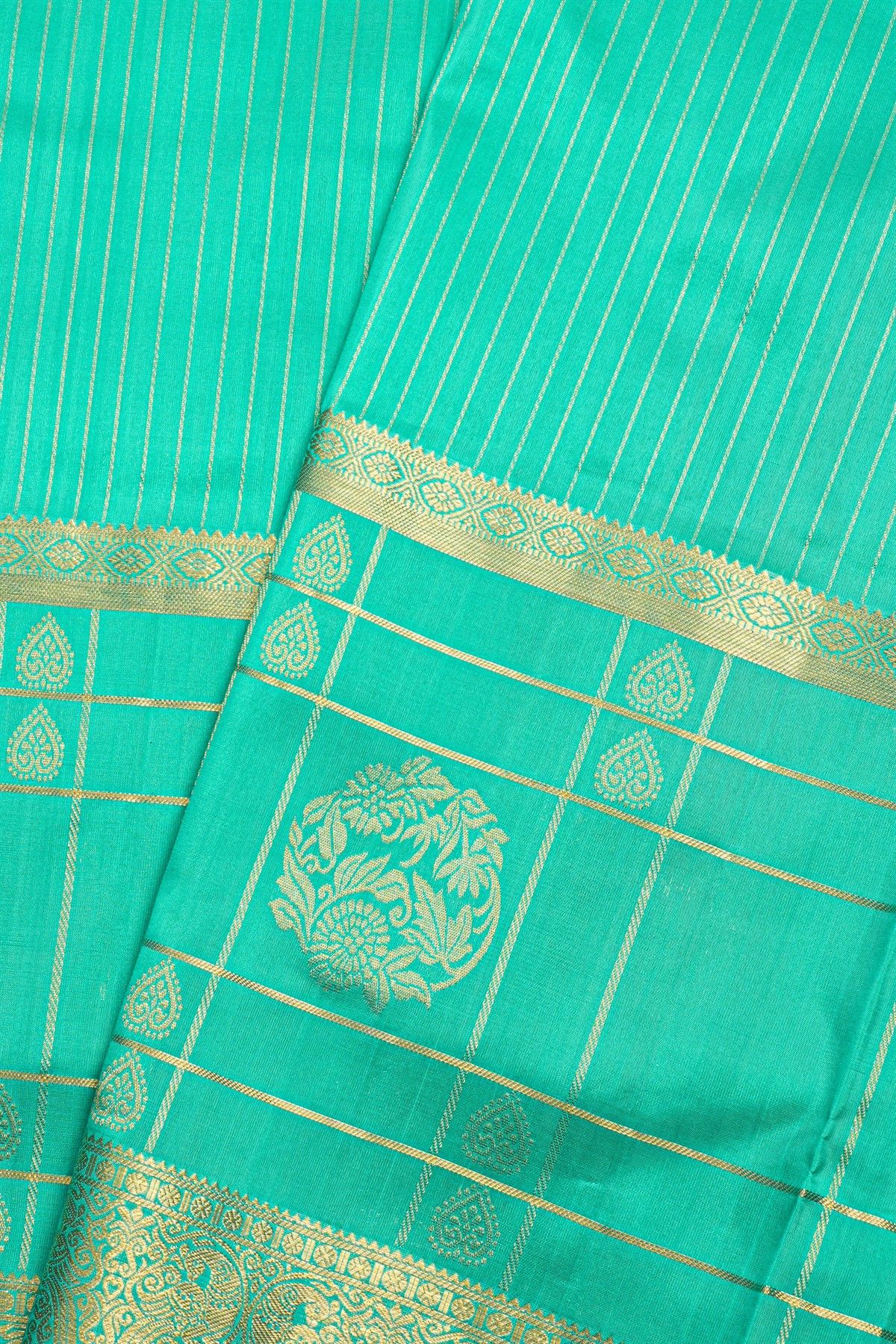 Venkatagiri Silk Sea Green Saree