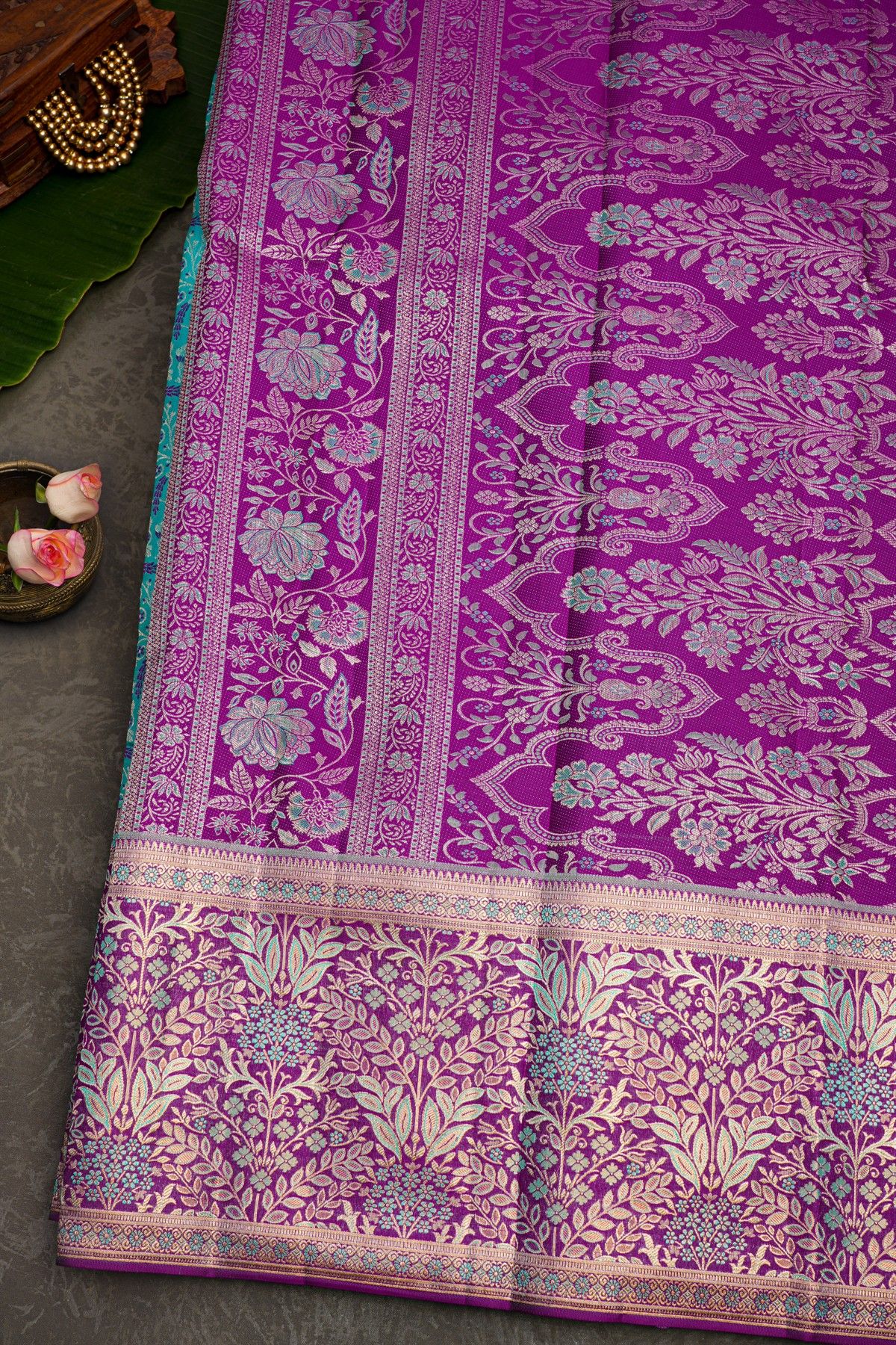 Kancheepuram Silk Sky Blue Saree