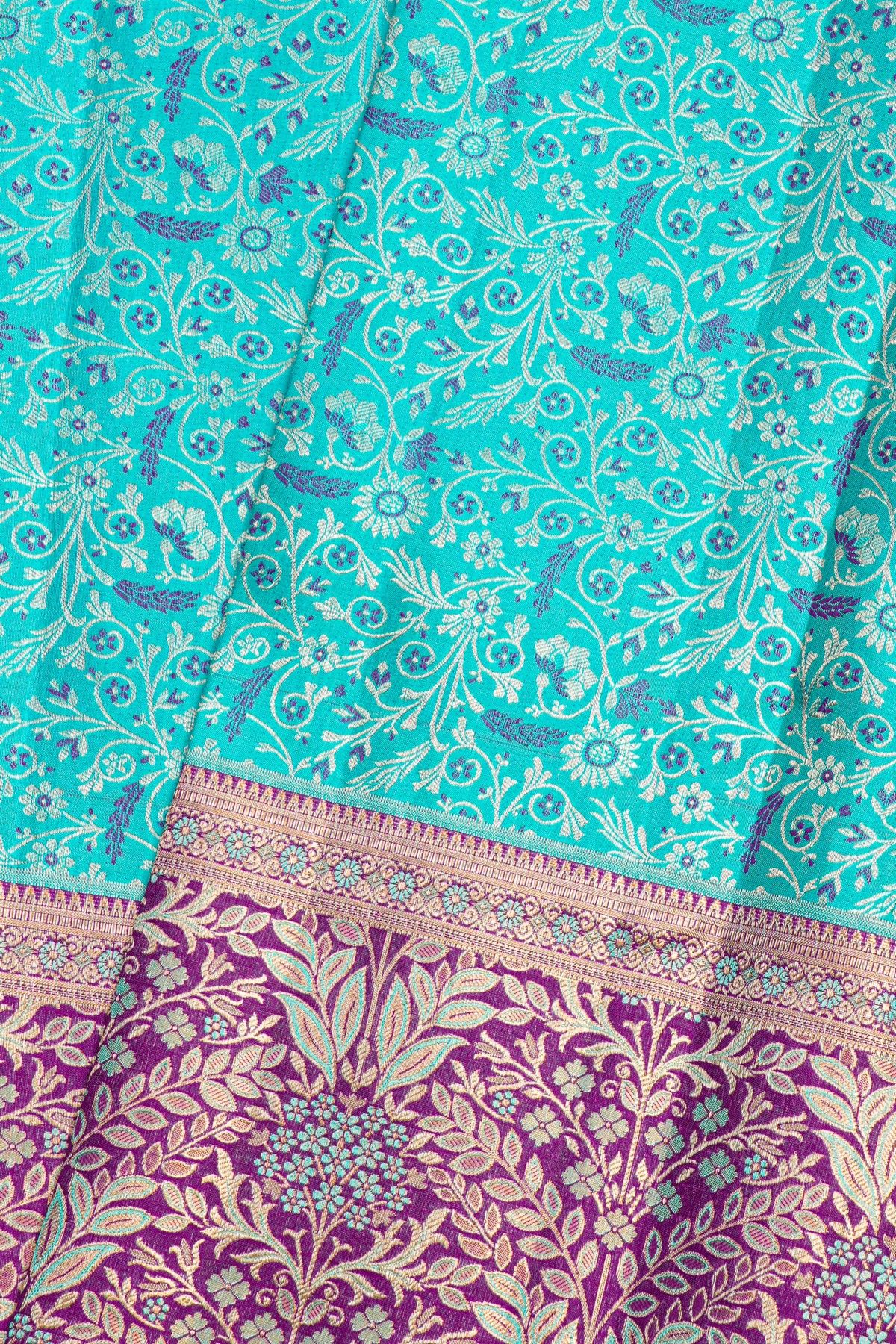 Kancheepuram Silk Sky Blue Saree