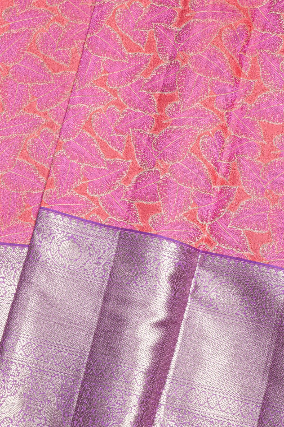 Kancheepuram  Silk Pink Saree