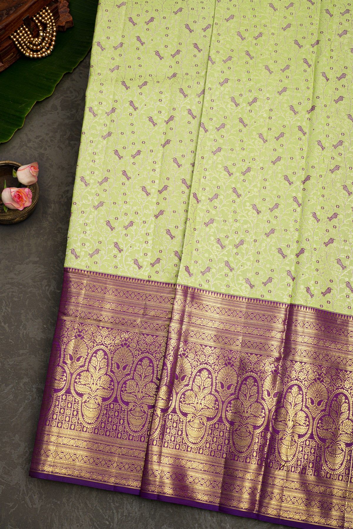 Kancheepuram Silk Light Green Saree
