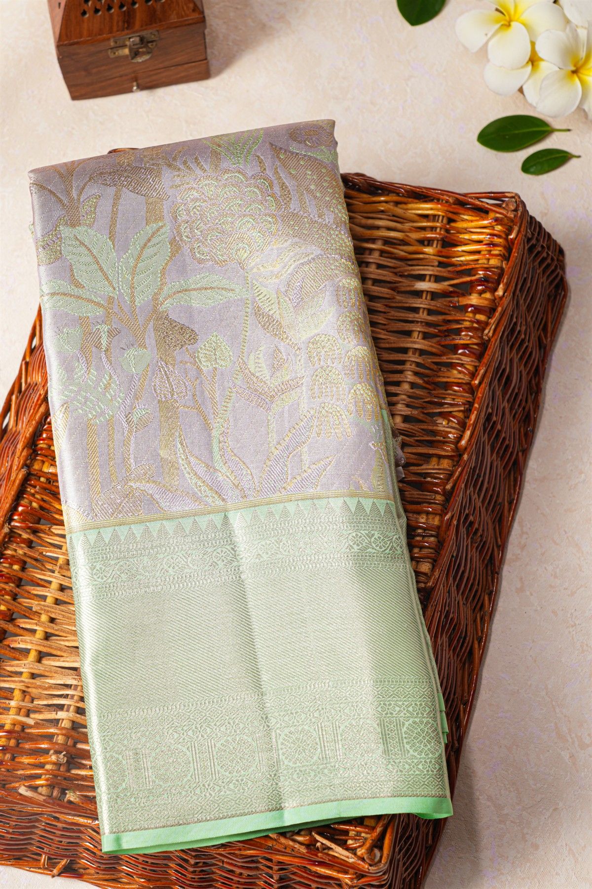 Kancheepuram Silk Light Purple Saree