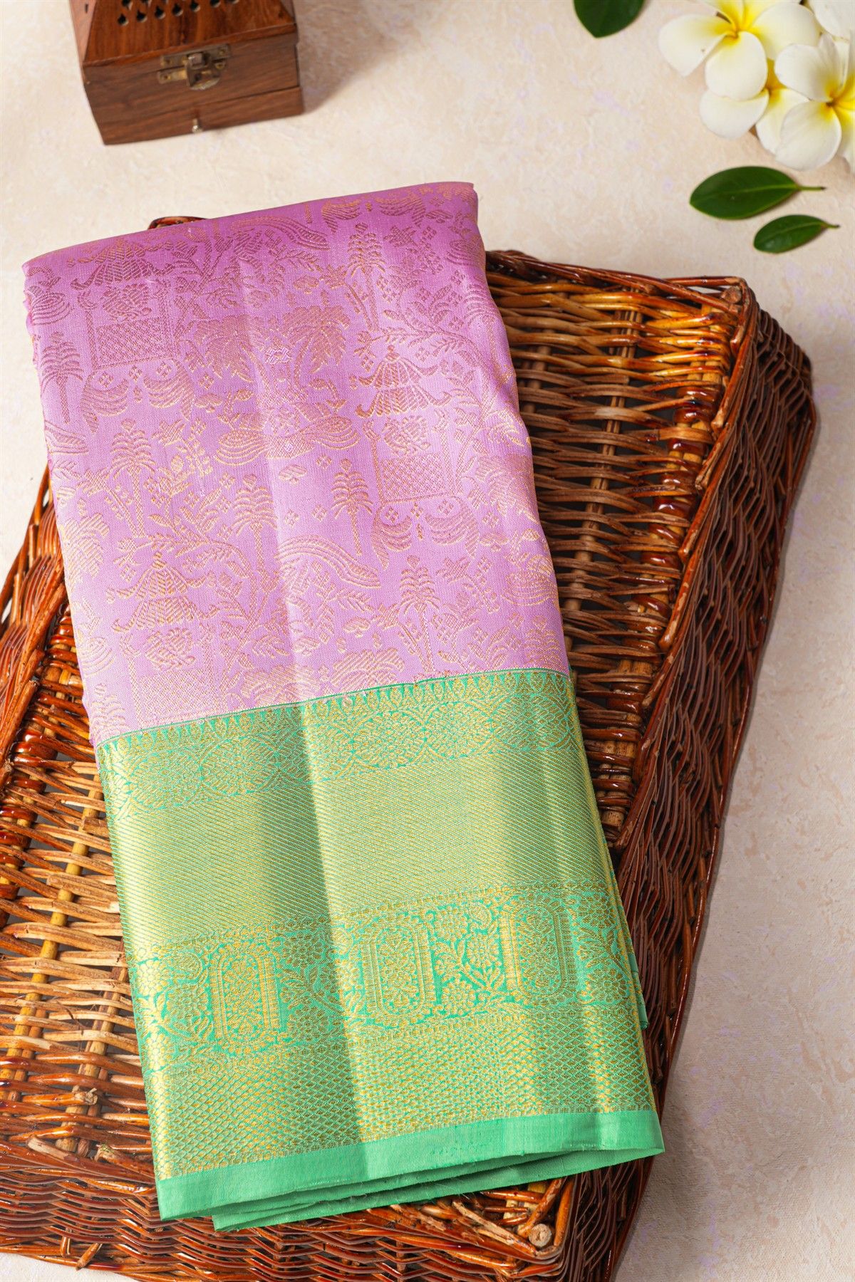 Kancheepuram Silk Pink Saree