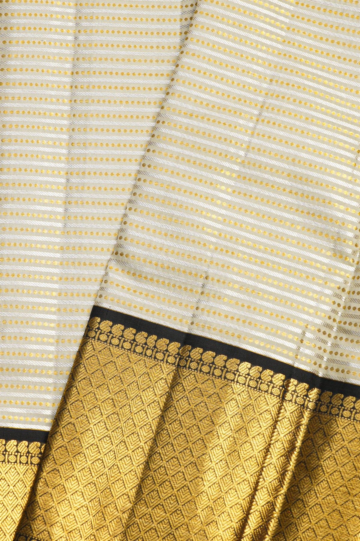 Kancheepuram Silk Off White Saree