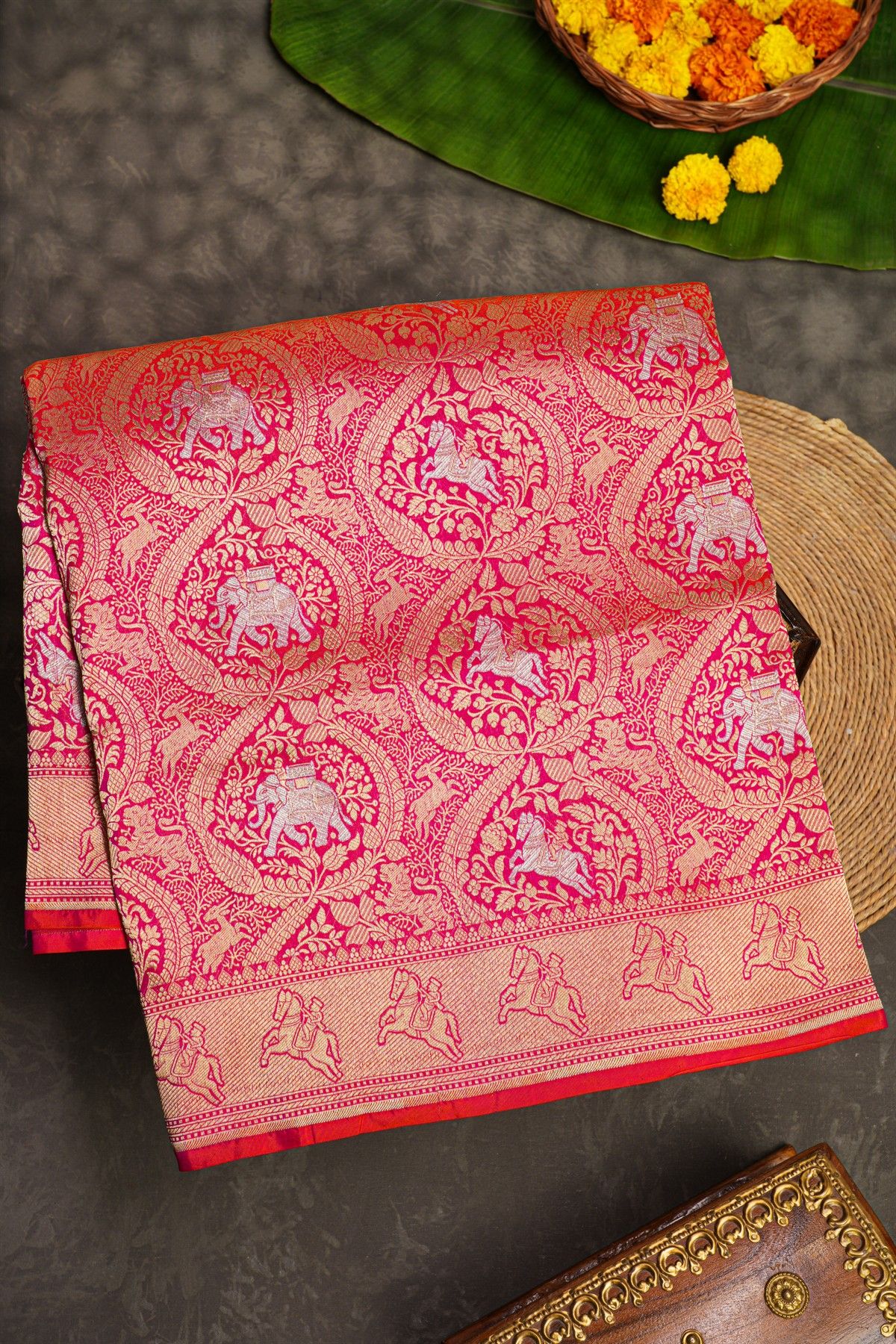 Banarasi Silk Pink Saree