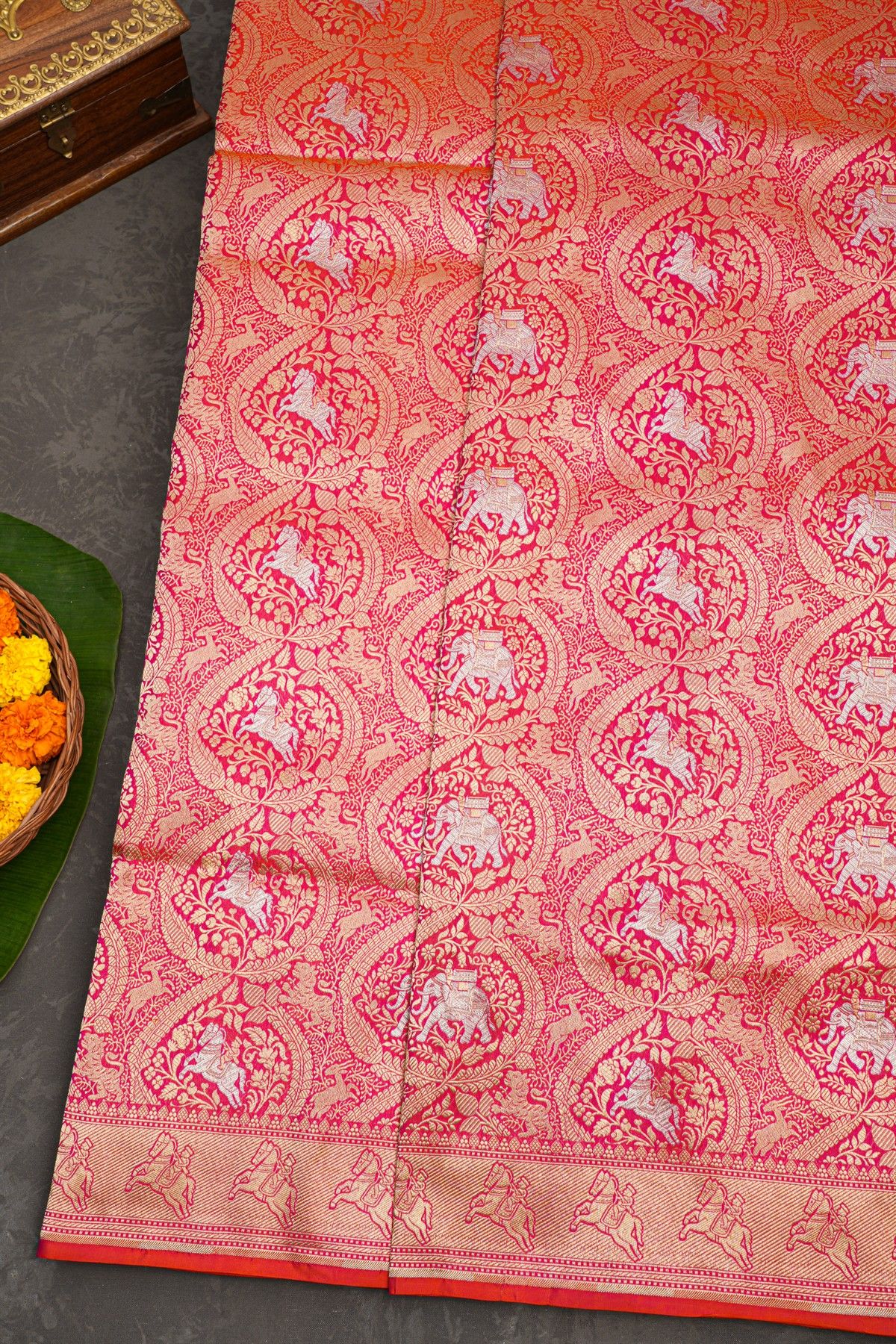 Banarasi Silk Pink Saree