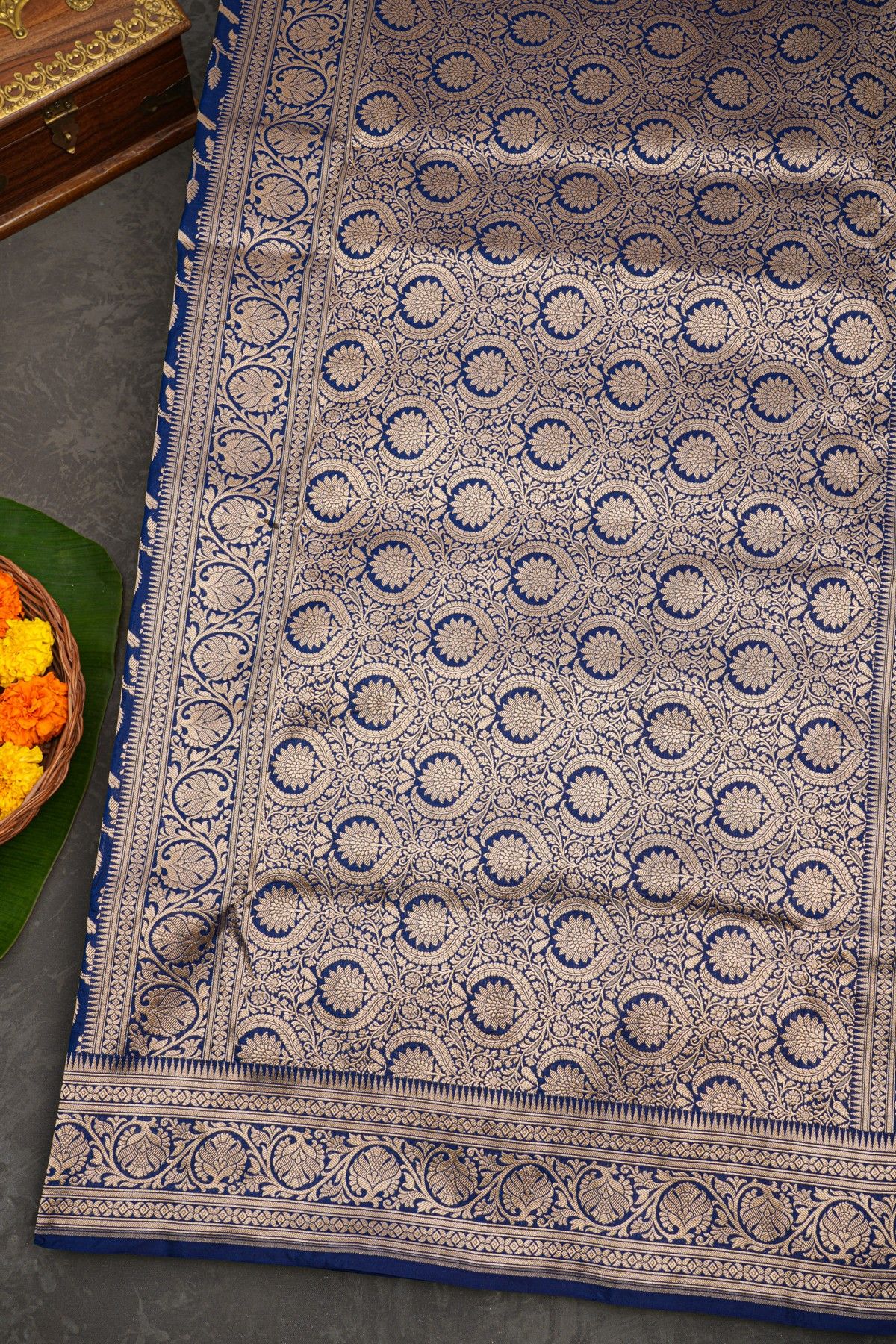 Banarasi Silk Navy Blue Saree