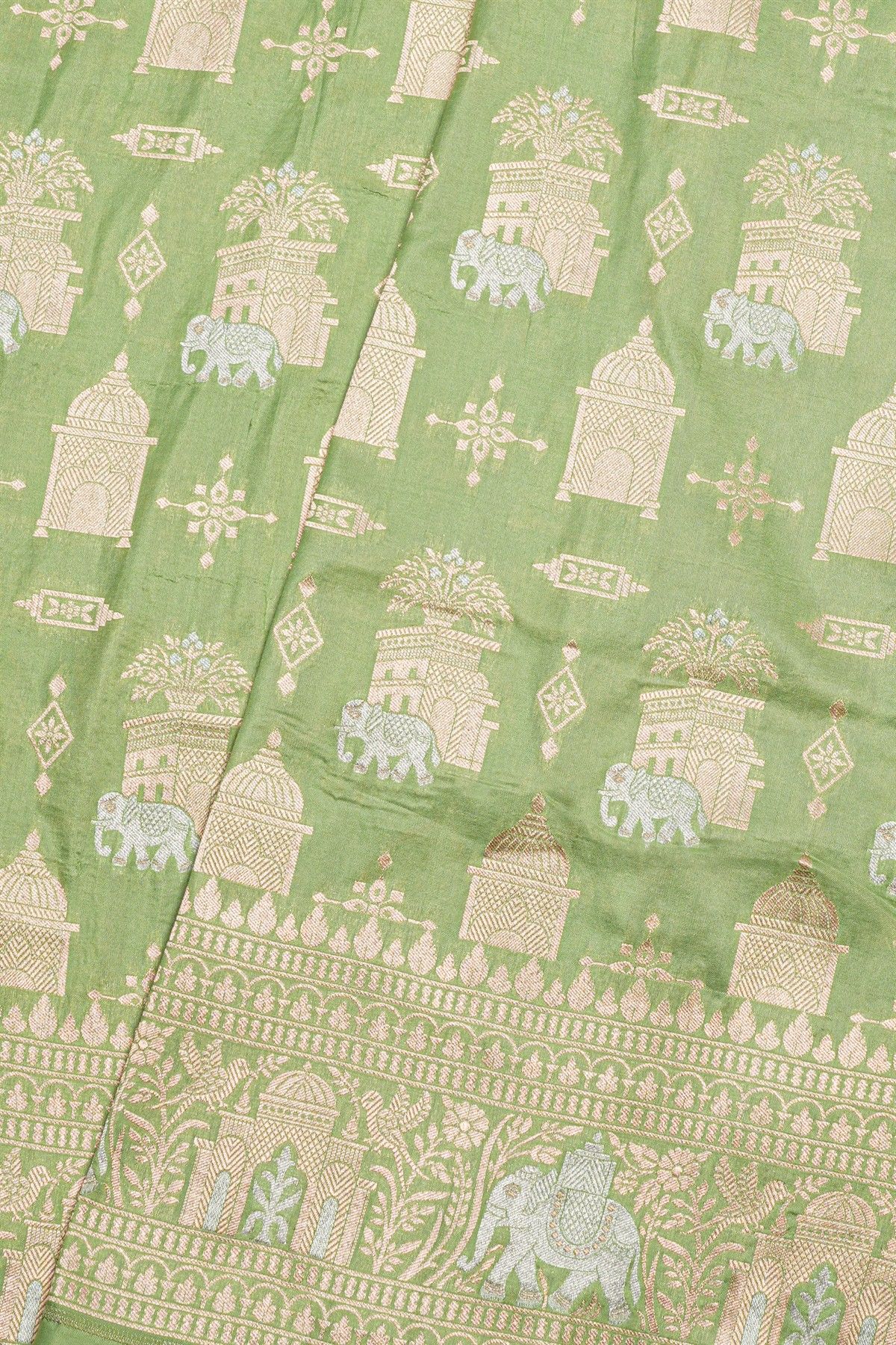 Banarasi Silk Light Green Saree