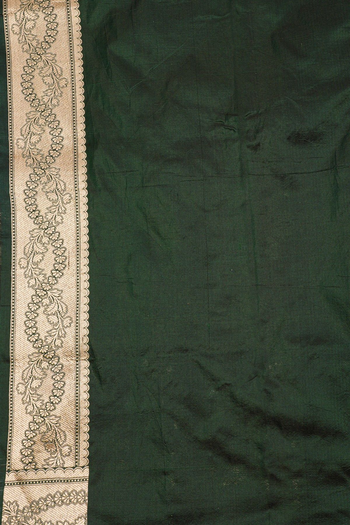 Banarasi Silk Bottle Green Saree