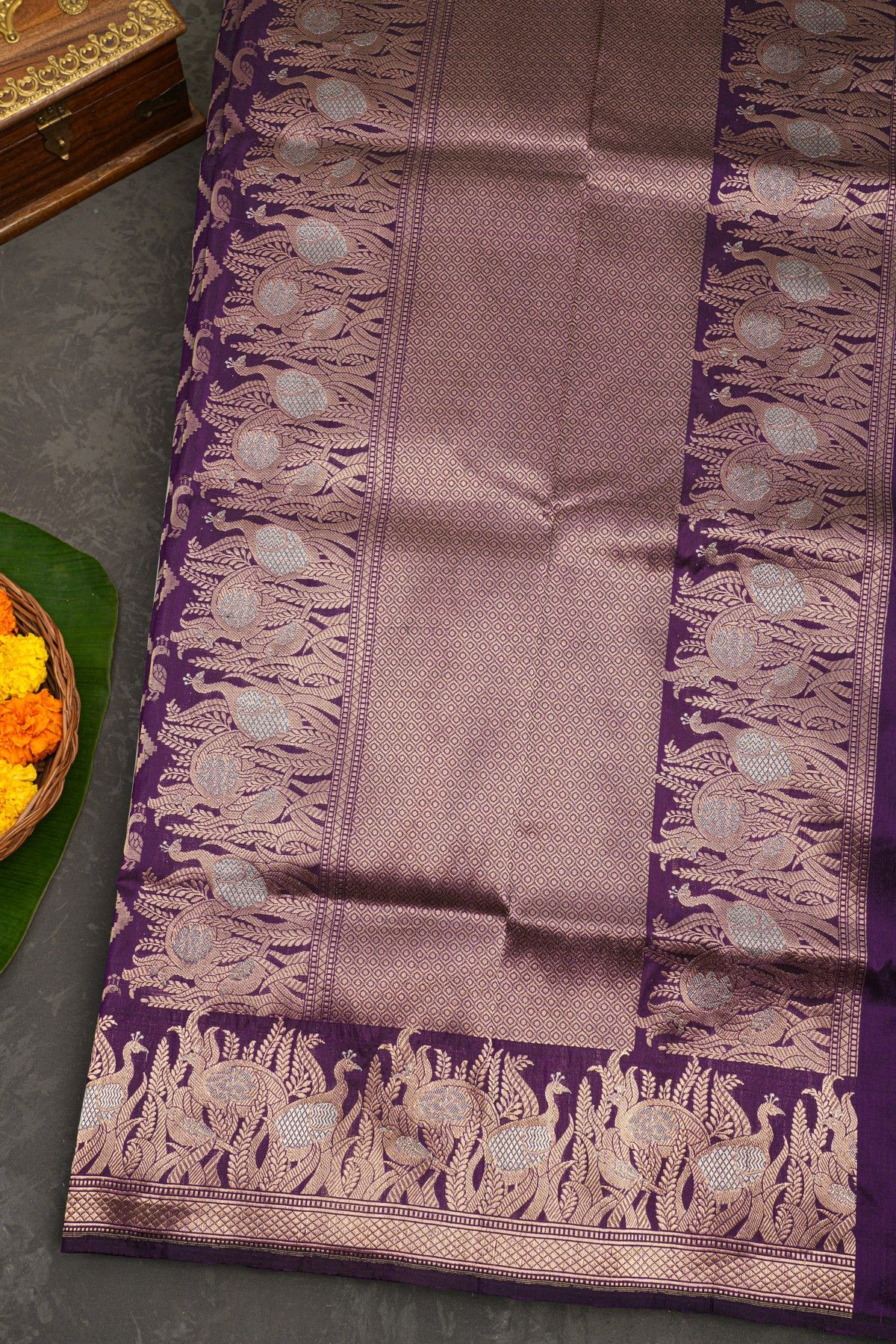 Banarasi Silk Navy Blue Saree