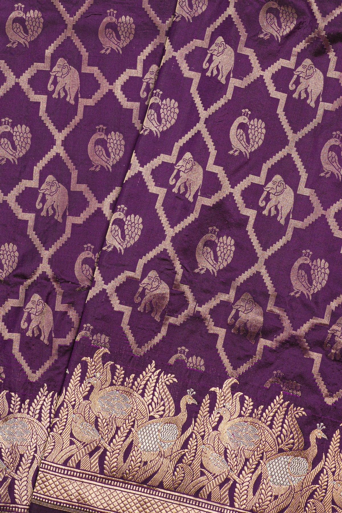 Banarasi Silk Navy Blue Saree