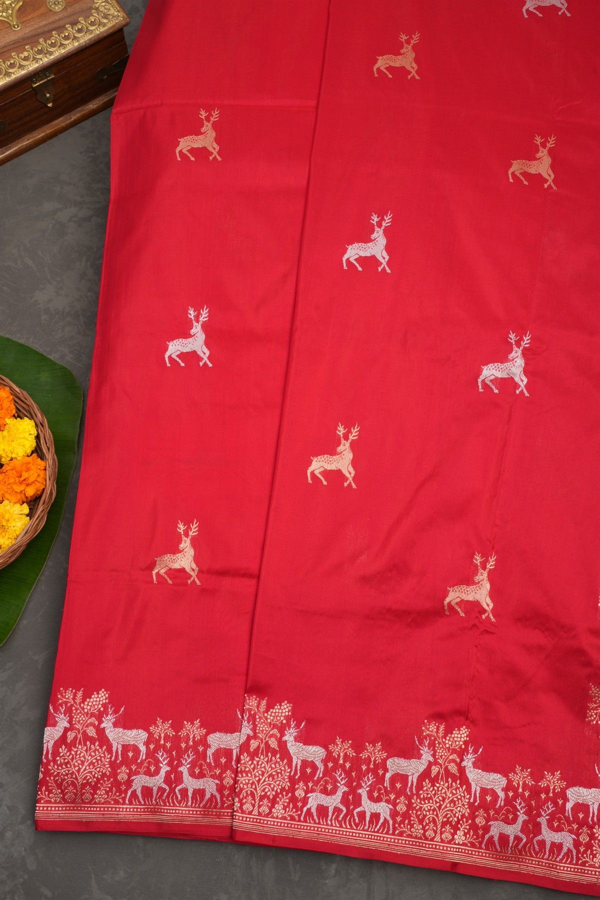 Banarasi Silk Red Saree