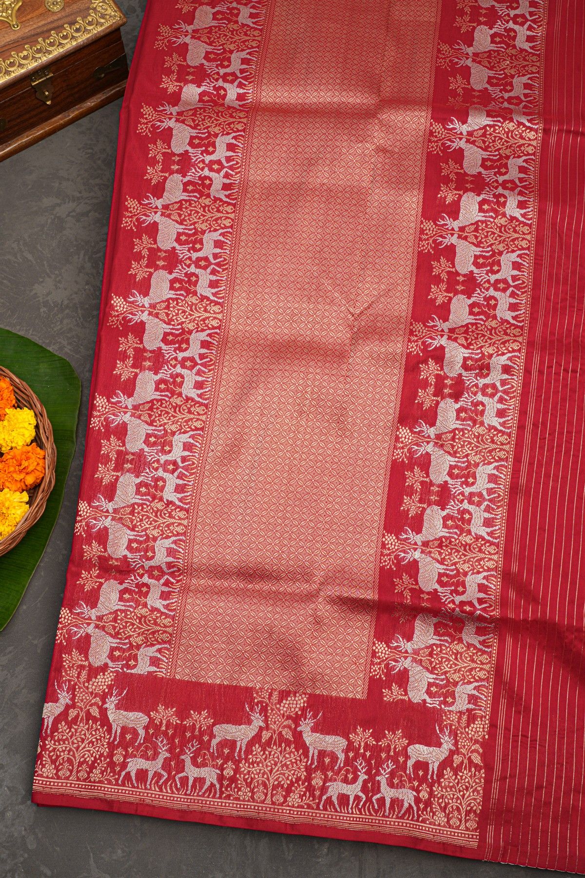 Banarasi Silk Red Saree