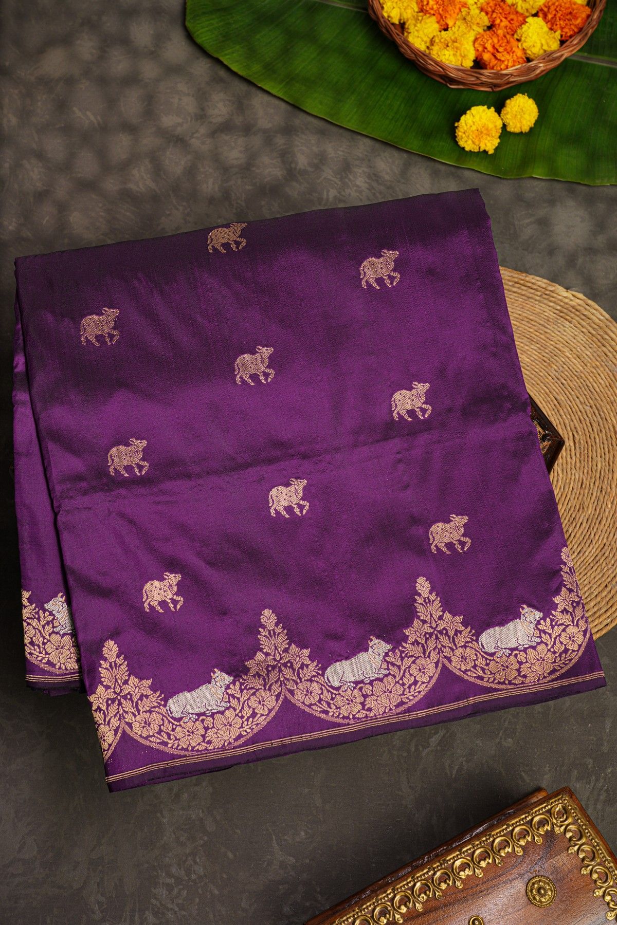 Banarasi Silk Violet Saree