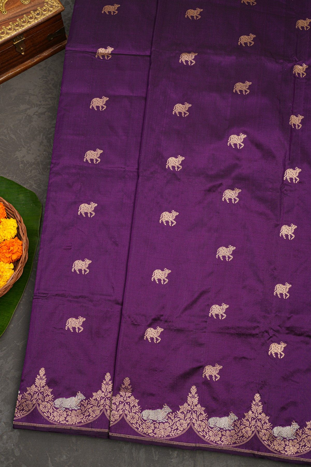 Banarasi Silk Violet Saree
