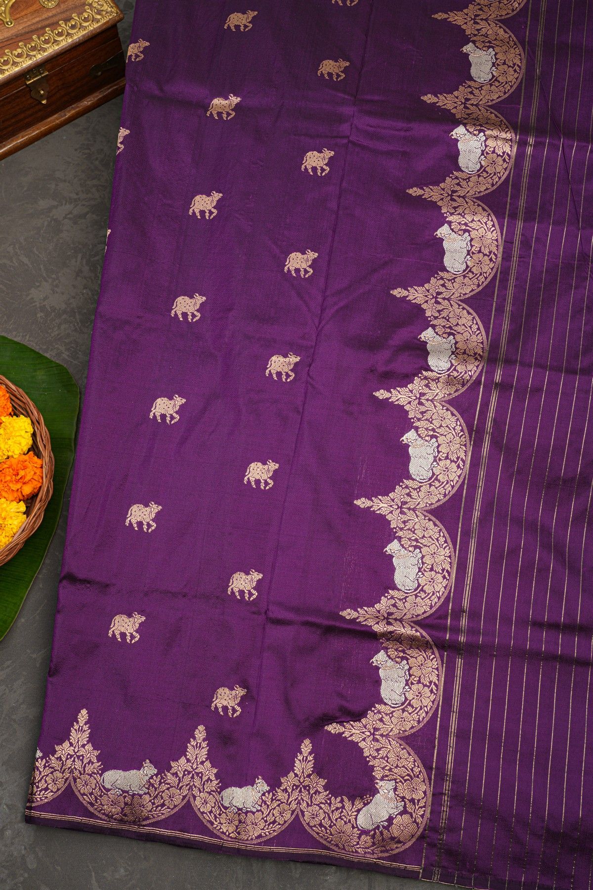 Banarasi Silk Violet Saree