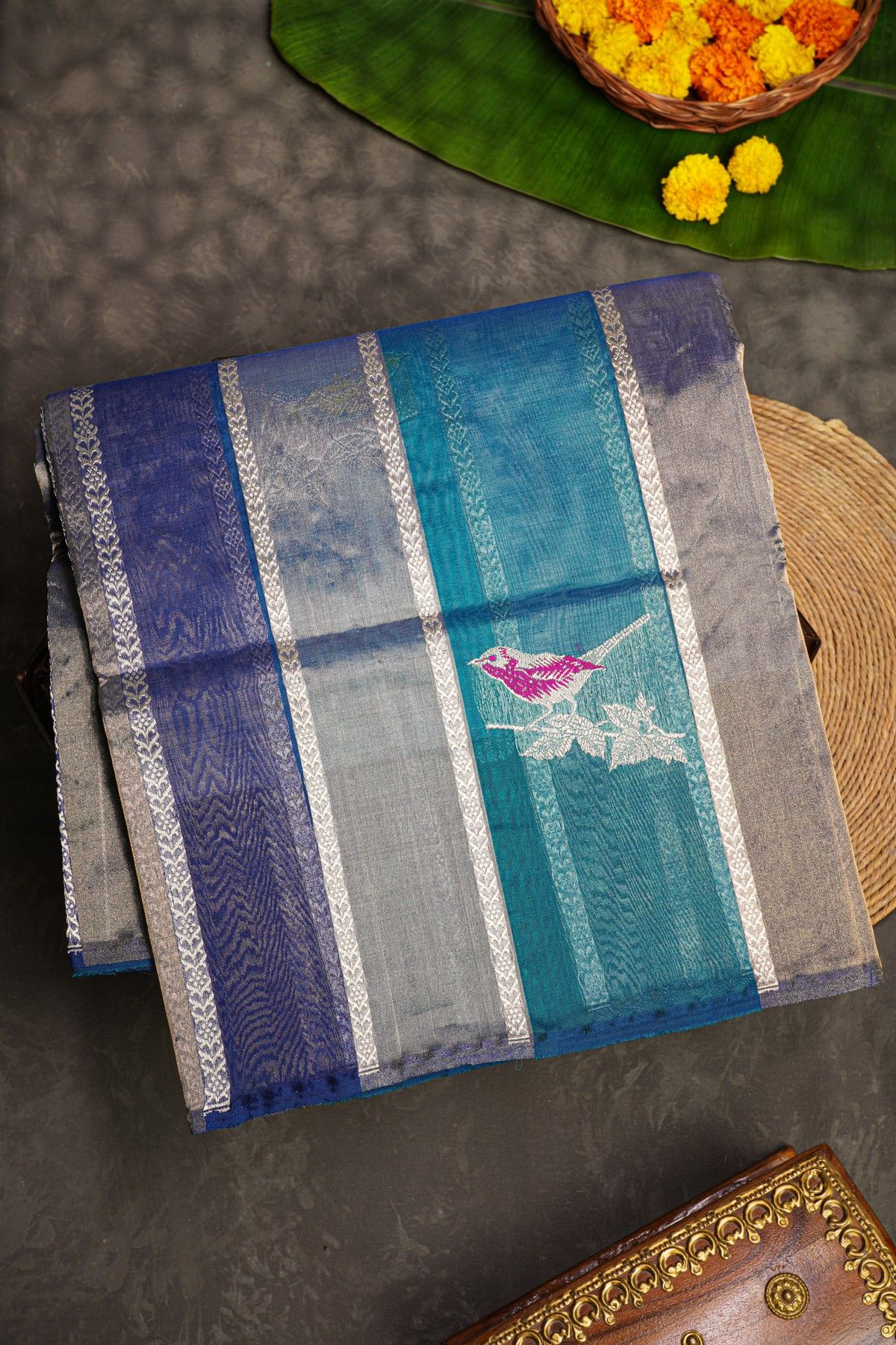 Banarasi Kora Multicolour Saree