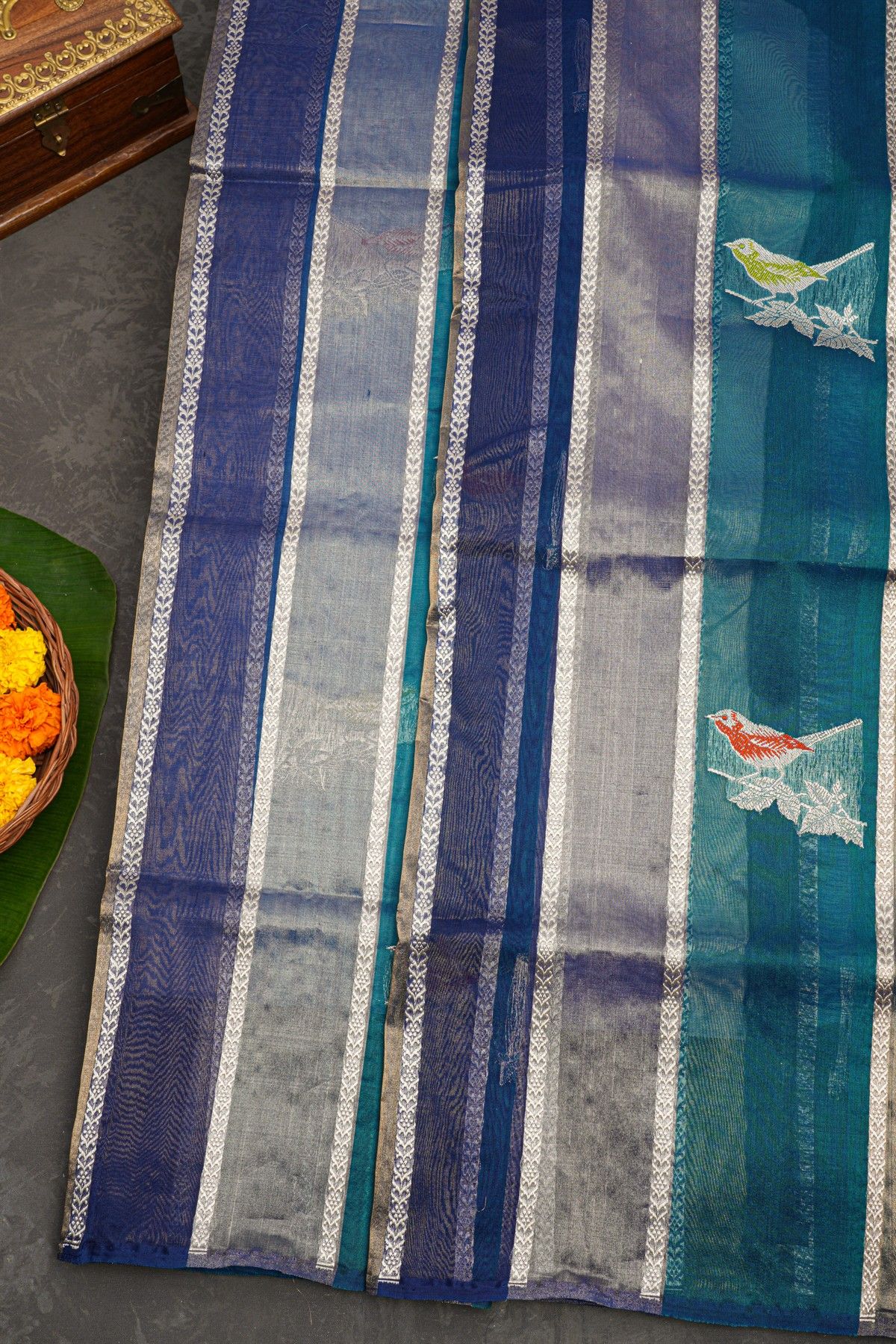 Banarasi Kora Multicolour Saree