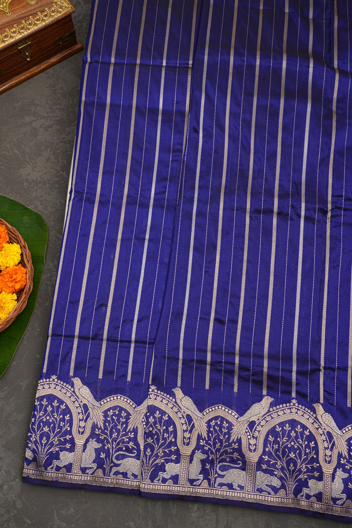 Banarasi Silk Royal Blue Saree