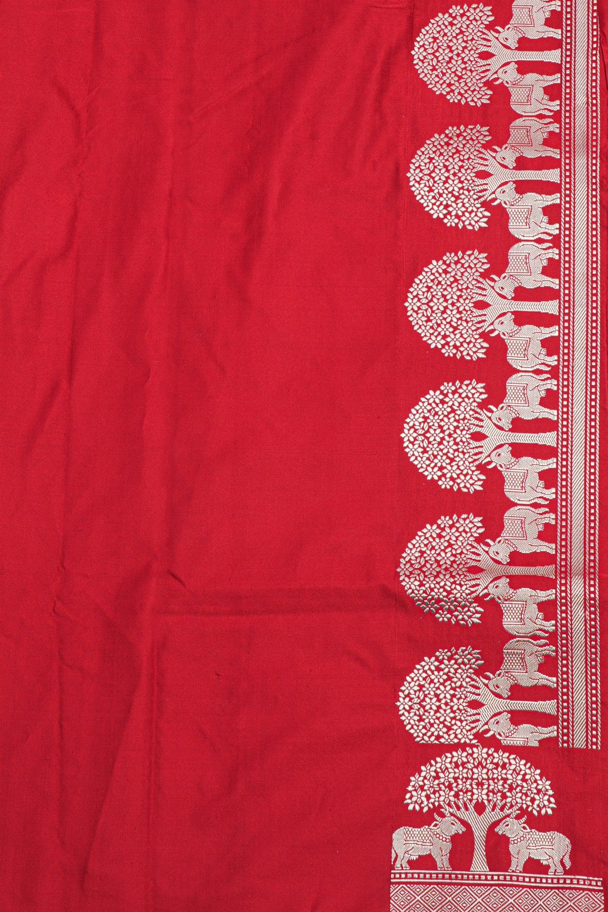Banarasi Silk Red Saree