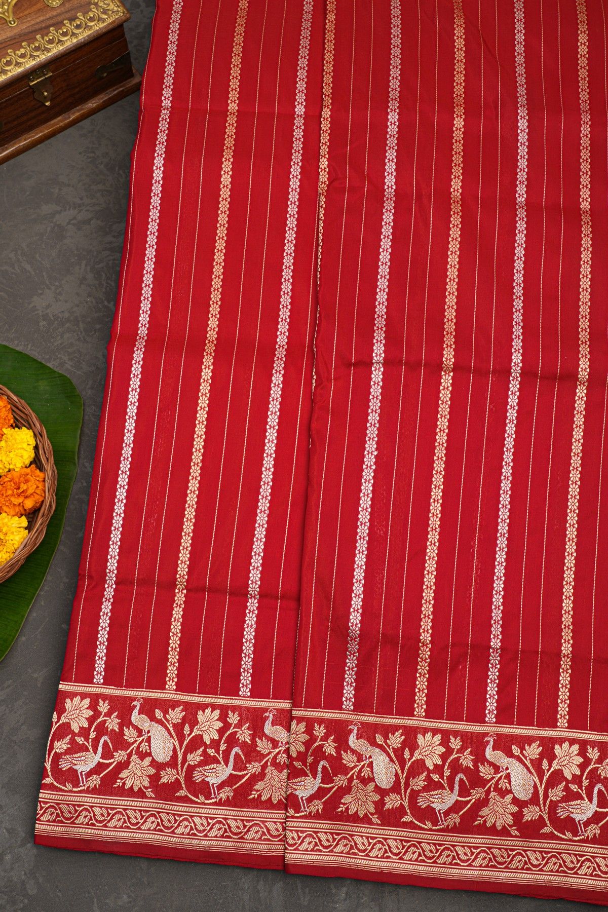 Banarasi Silk Red Saree