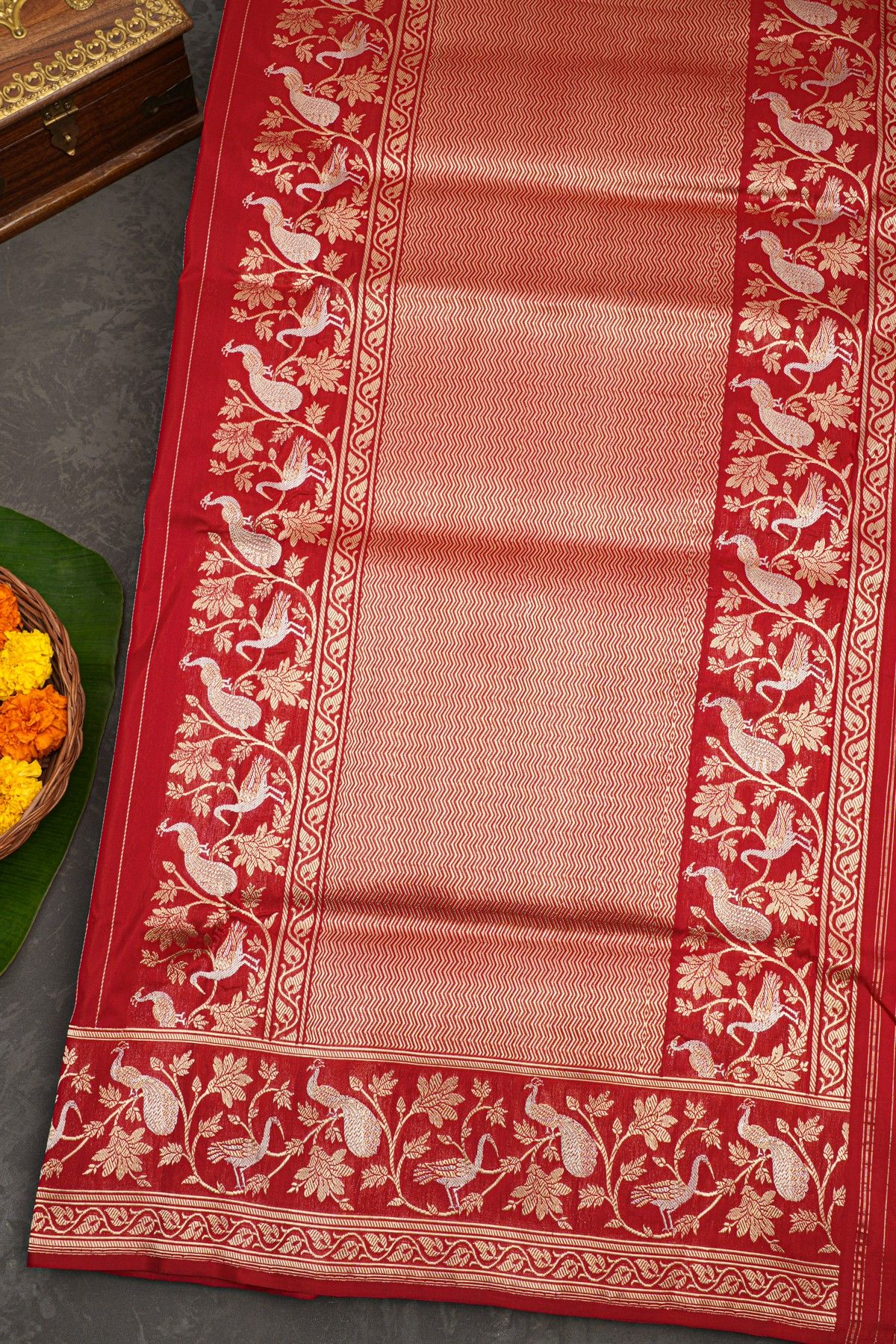 Banarasi Silk Red Saree