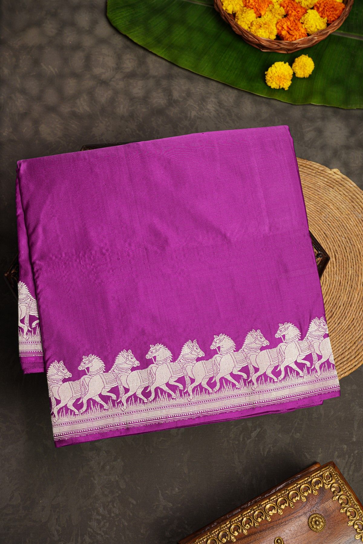 Banarasi Silk Purple Saree