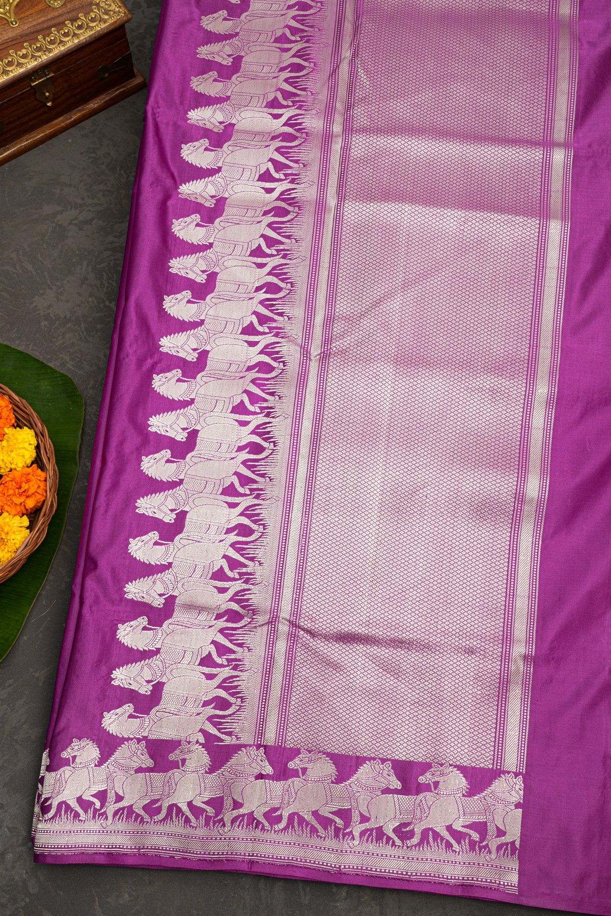 Banarasi Silk Purple Saree