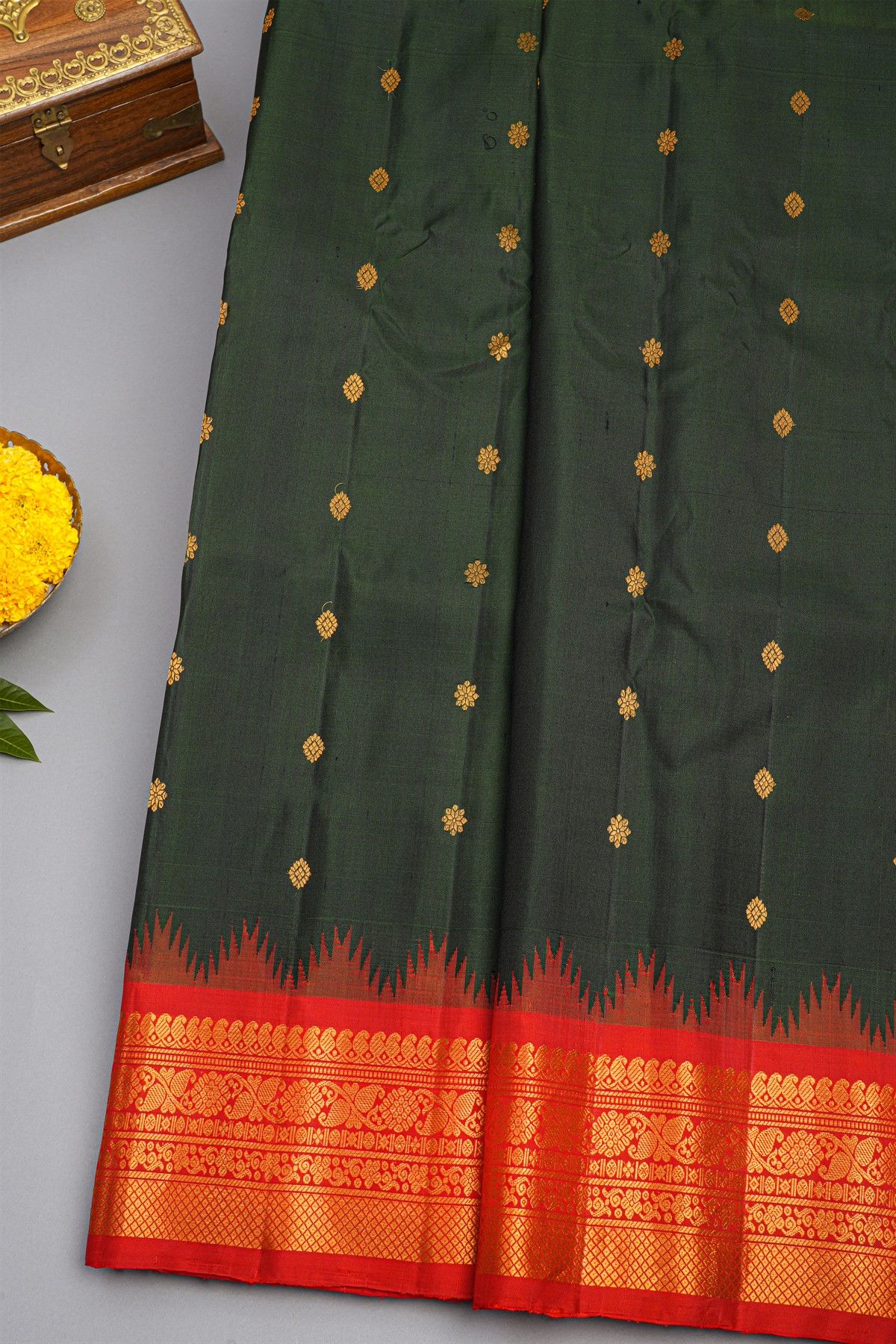 Gadwal Silk Black Saree