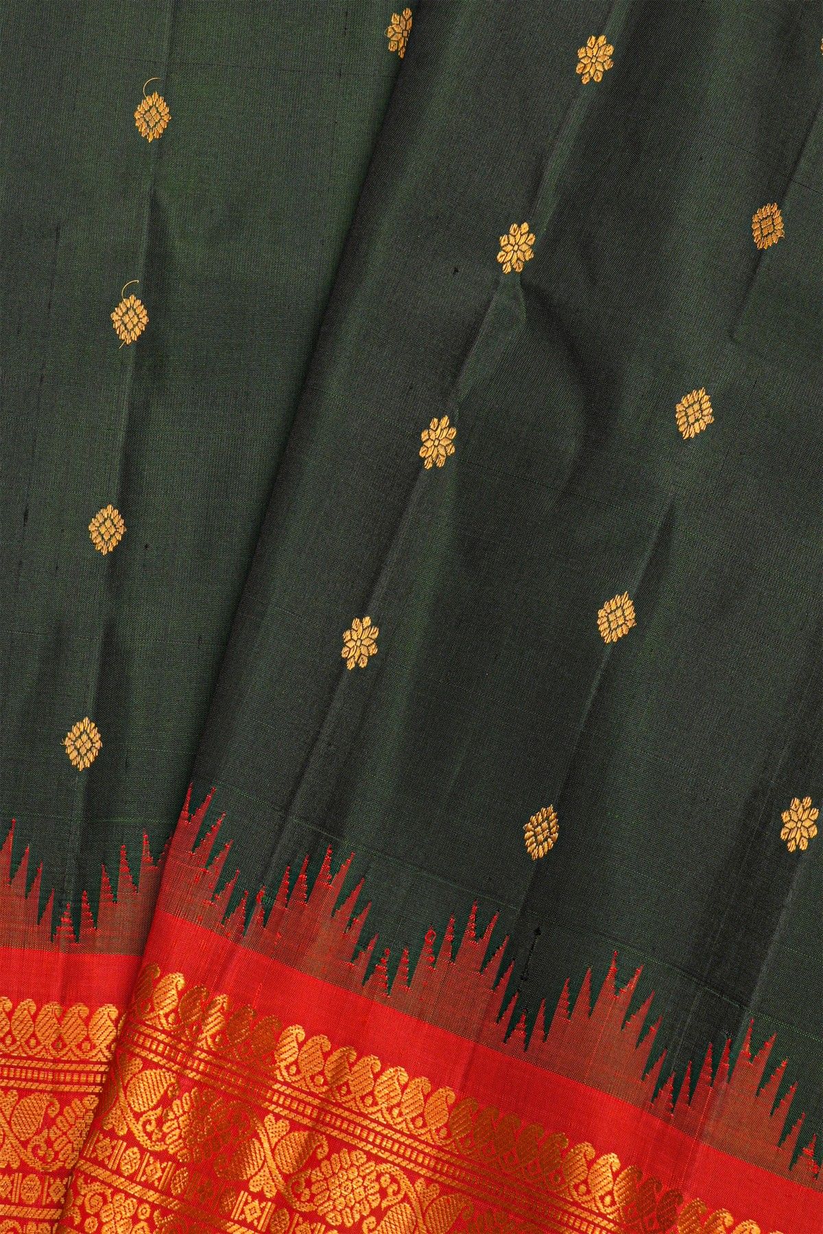 Gadwal Silk Black Saree