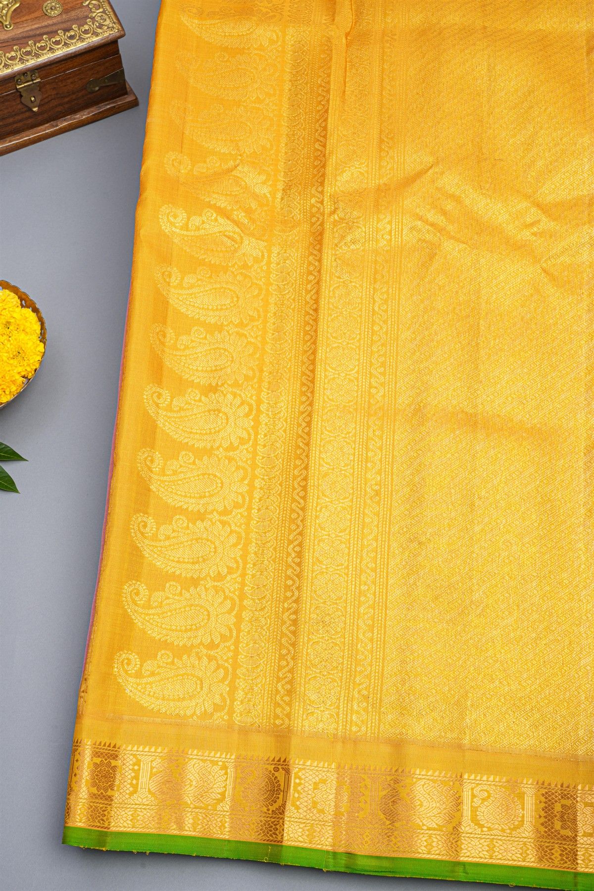 Gadwal Silk Baby Pink Saree