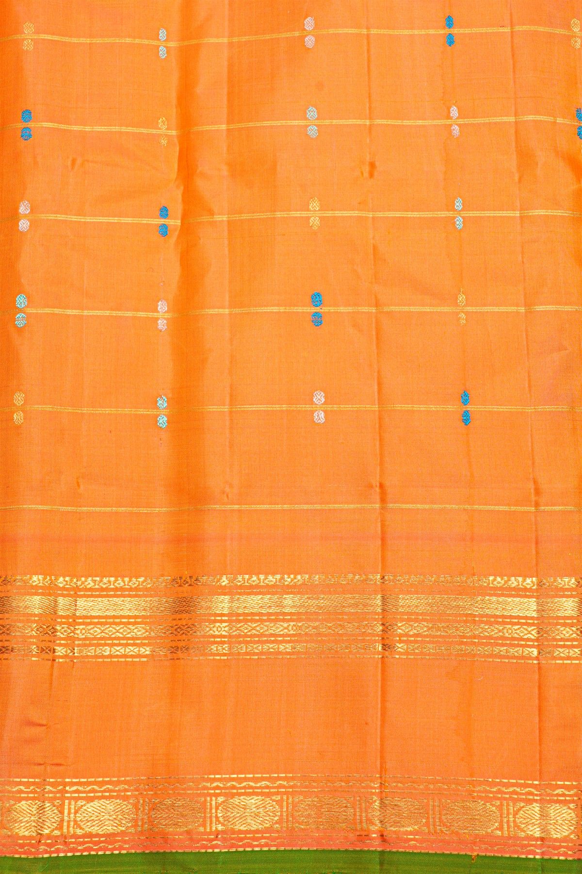 Gadwal Silk Teal Blue Saree