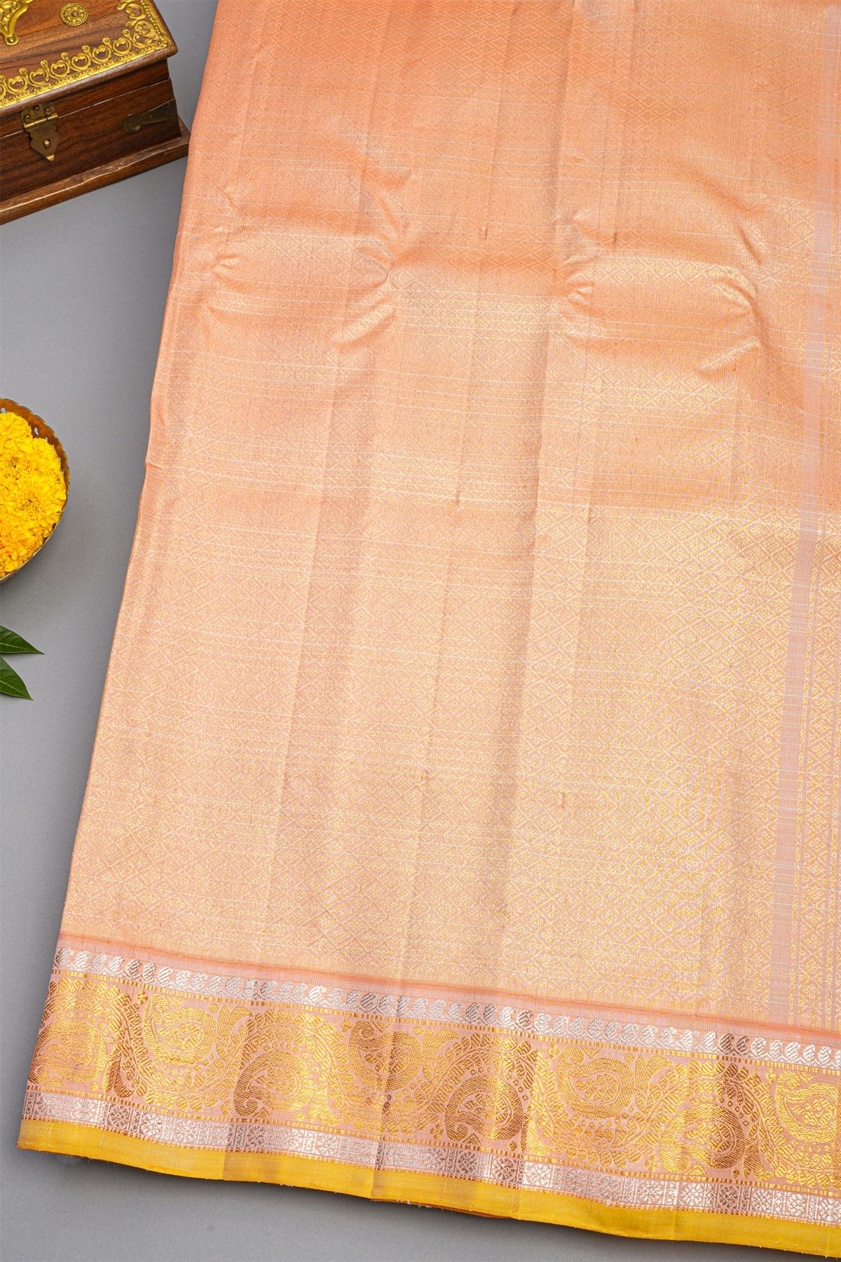 Gadwal Silk Sky Blue Saree