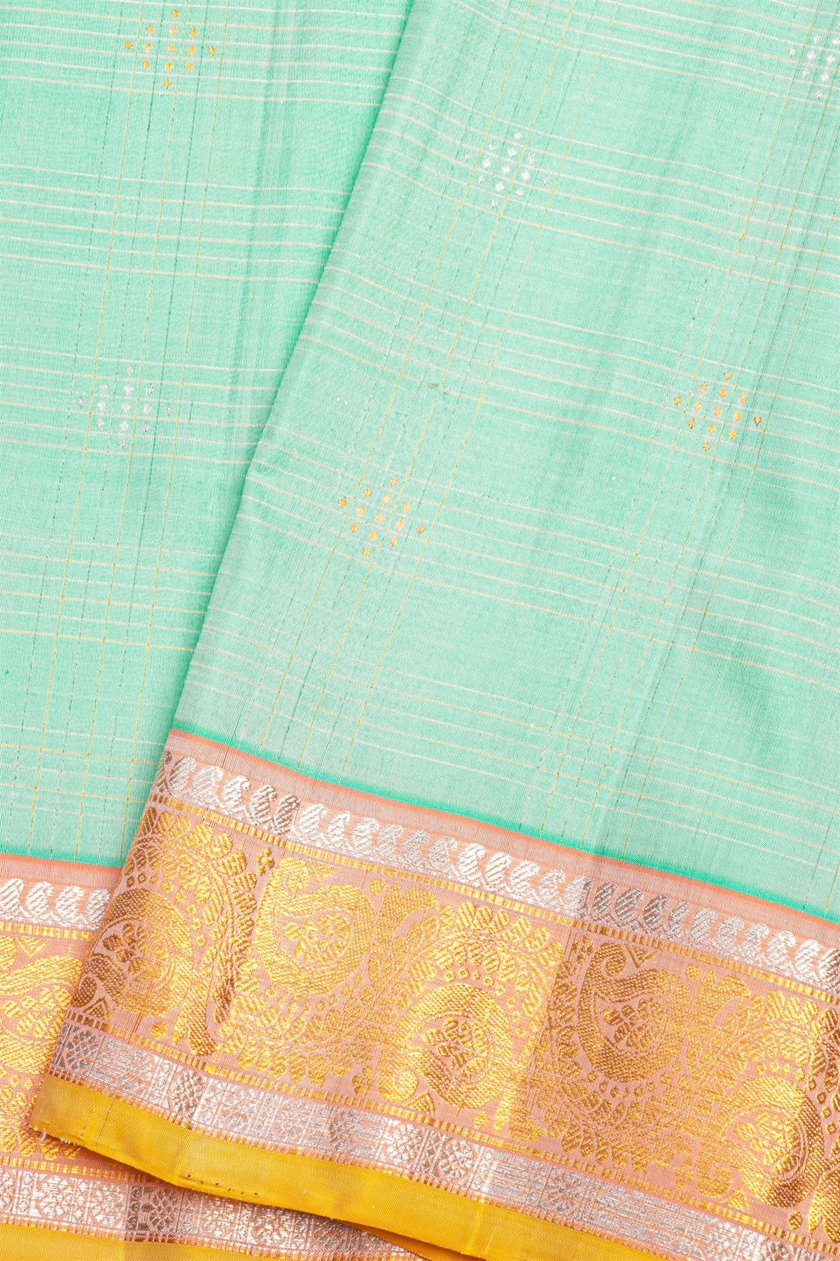Gadwal Silk Sky Blue Saree