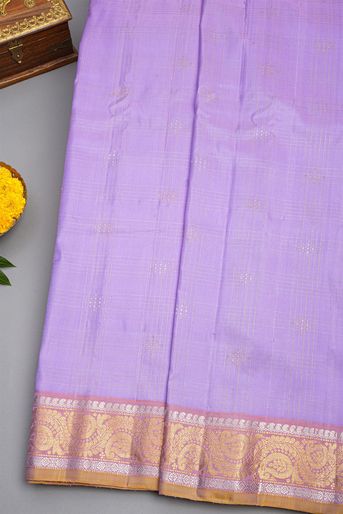 Gadwal Silk Lavender Saree