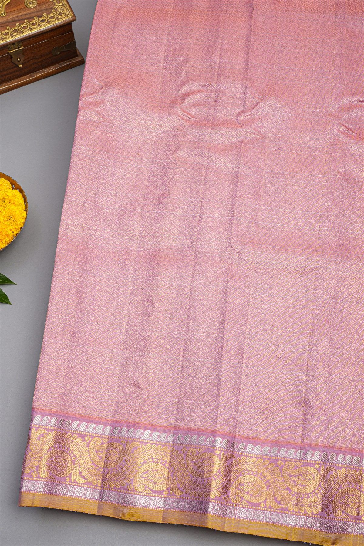 Gadwal Silk Lavender Saree