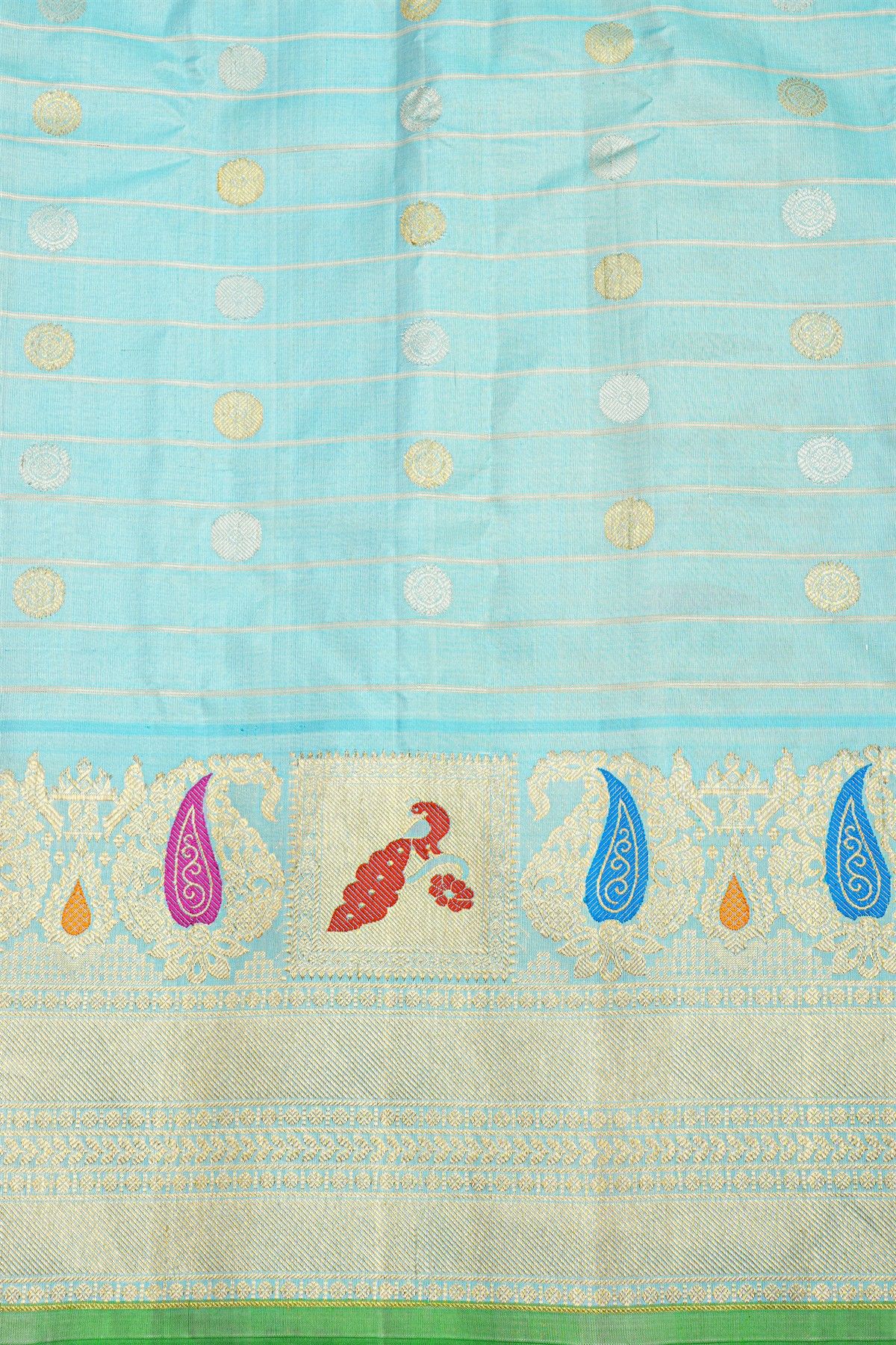 Gadwal Silk Baby Pink Saree