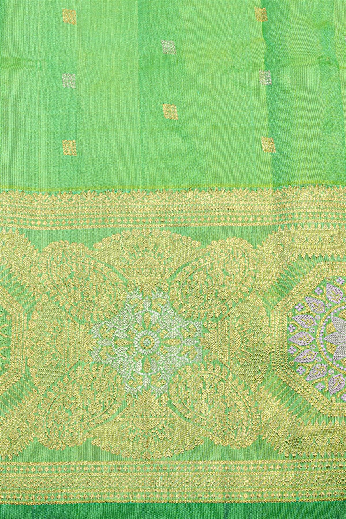 Gadwal Silk Sky Blue Saree