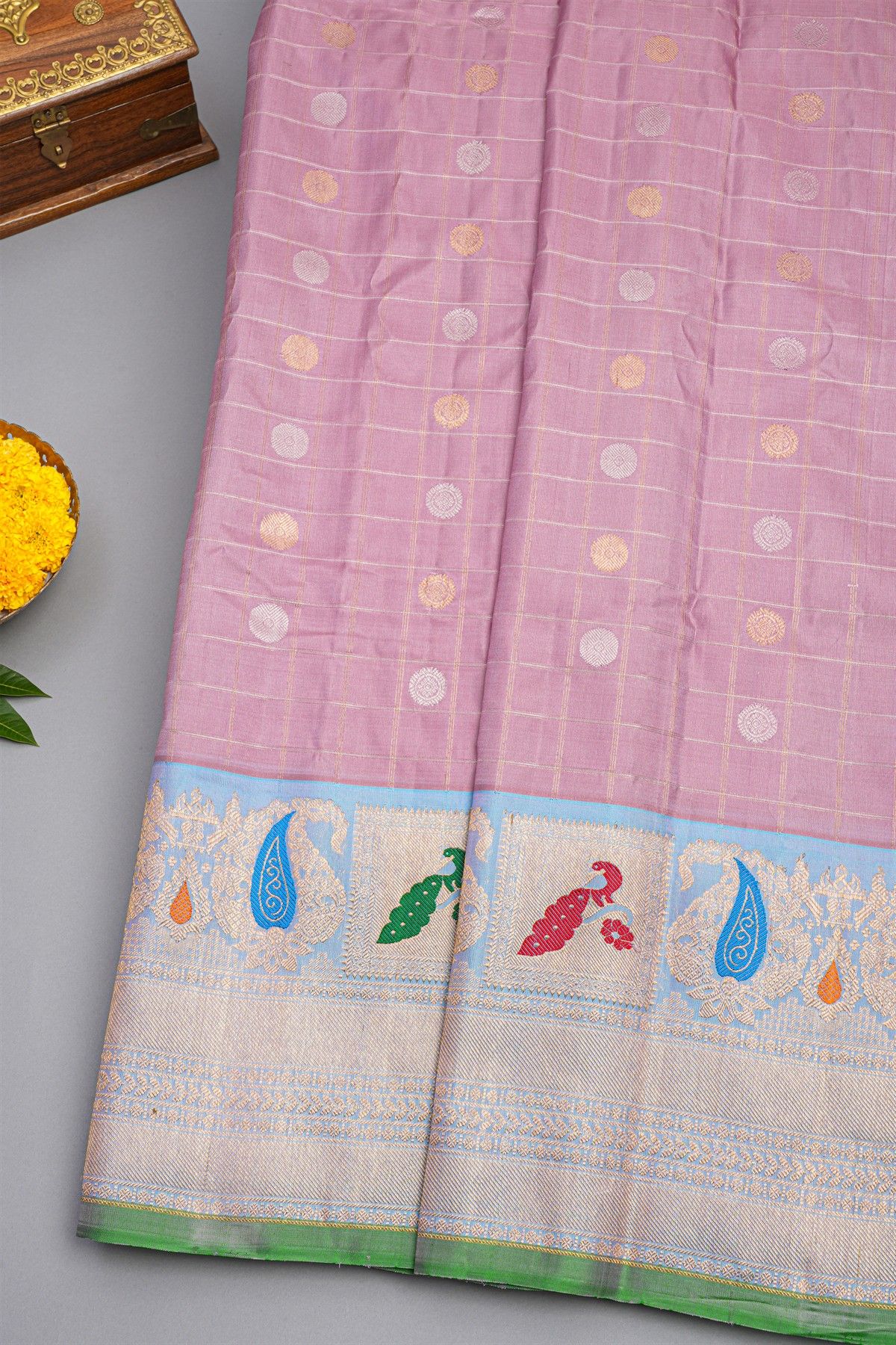 Gadwal Silk Lilac Saree