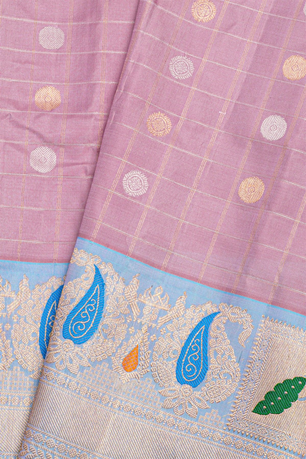 Gadwal Silk Lilac Saree