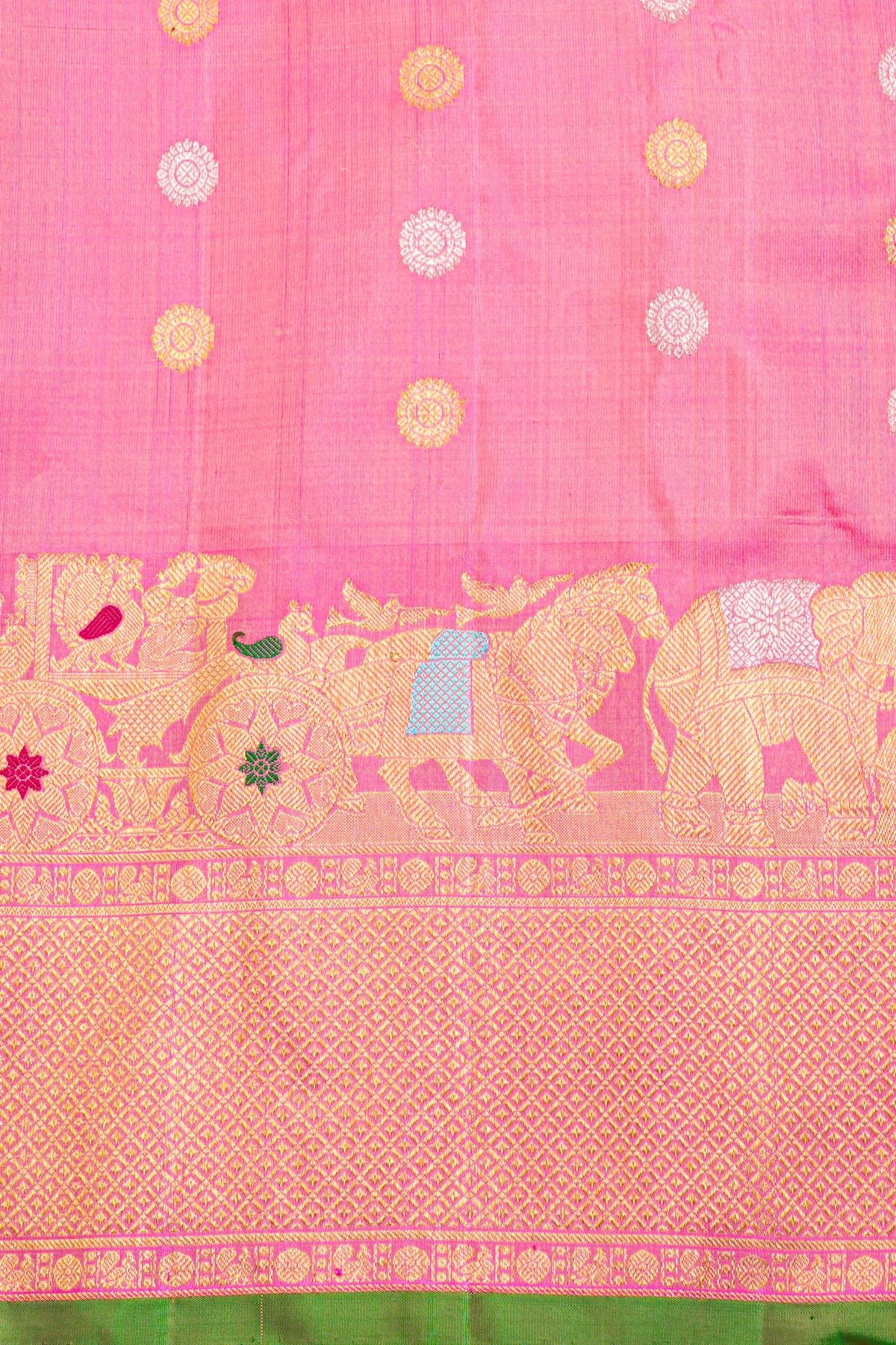 Gadwal Silk Yellow Saree