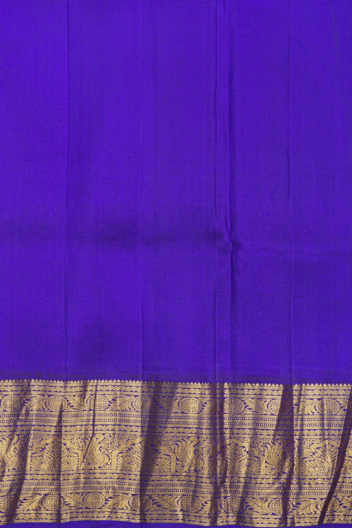 Kancheepuram Eco Print Silk Yellow Saree