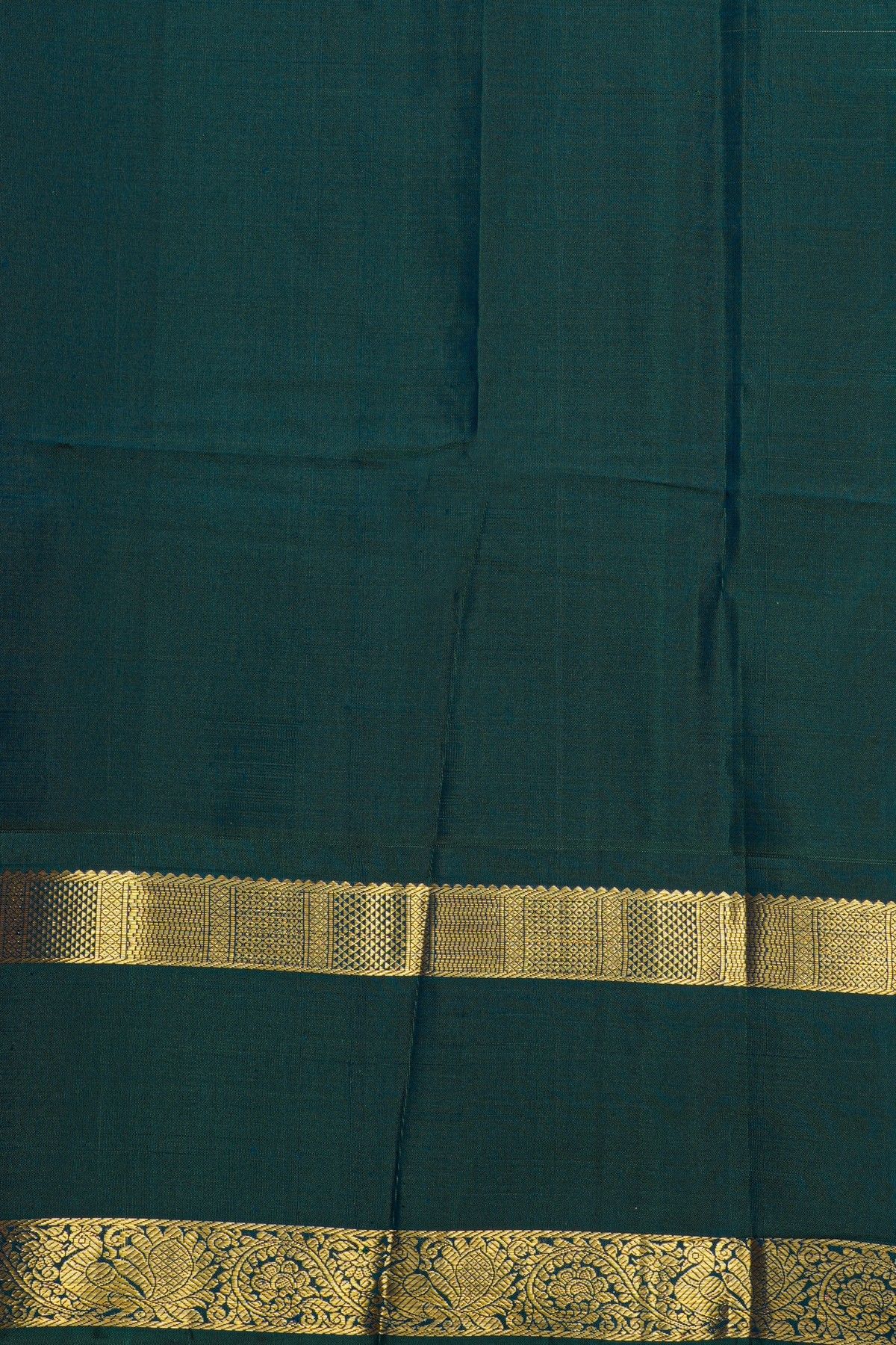 Kancheepuram Eco Print Silk Off White Saree