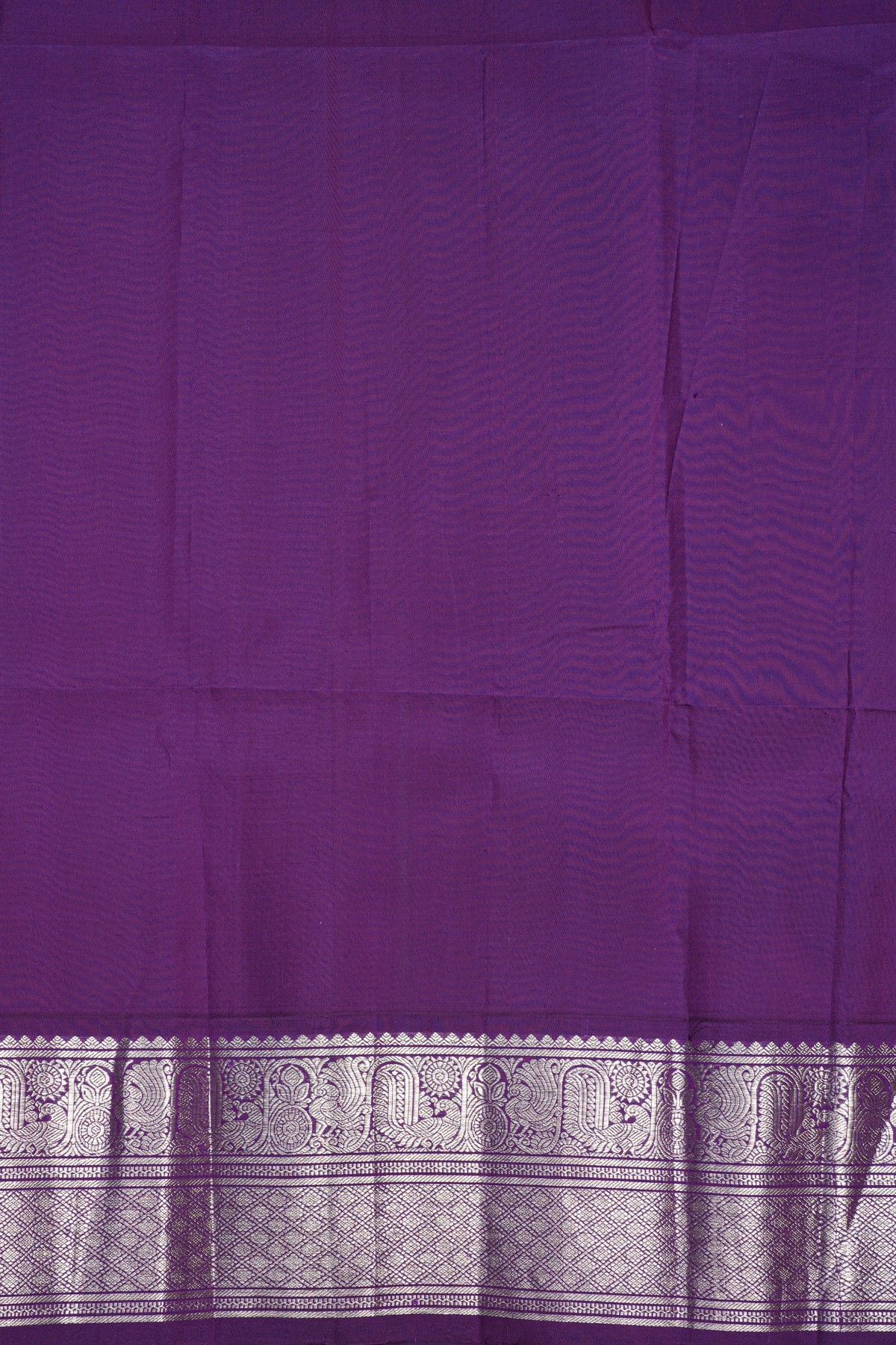 Kancheepuram Eco Print Silk Cream Saree