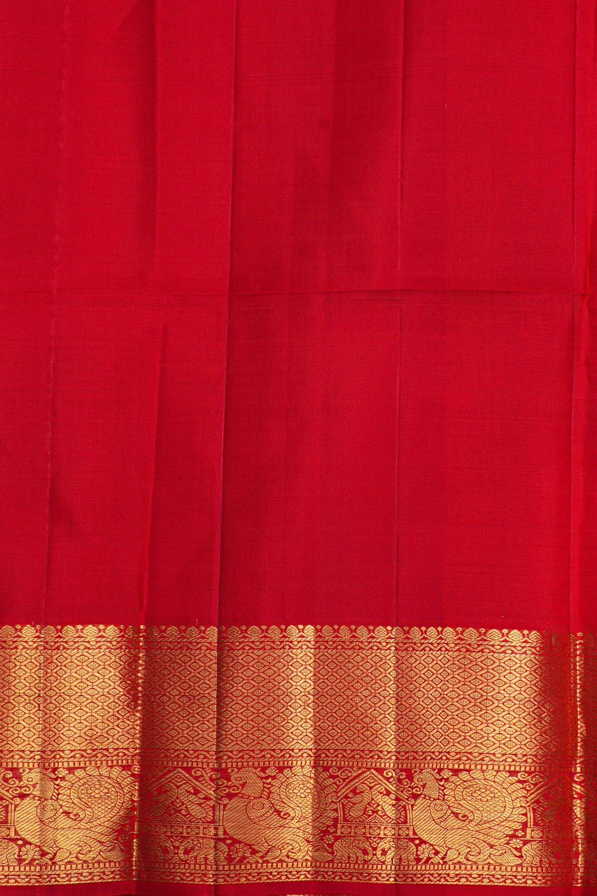 Kancheepuram Eco Print Silk Off White Saree