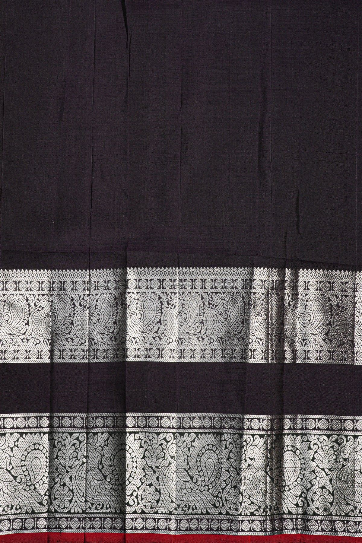 Kancheepuram Eco Print Silk Sky Blue Saree