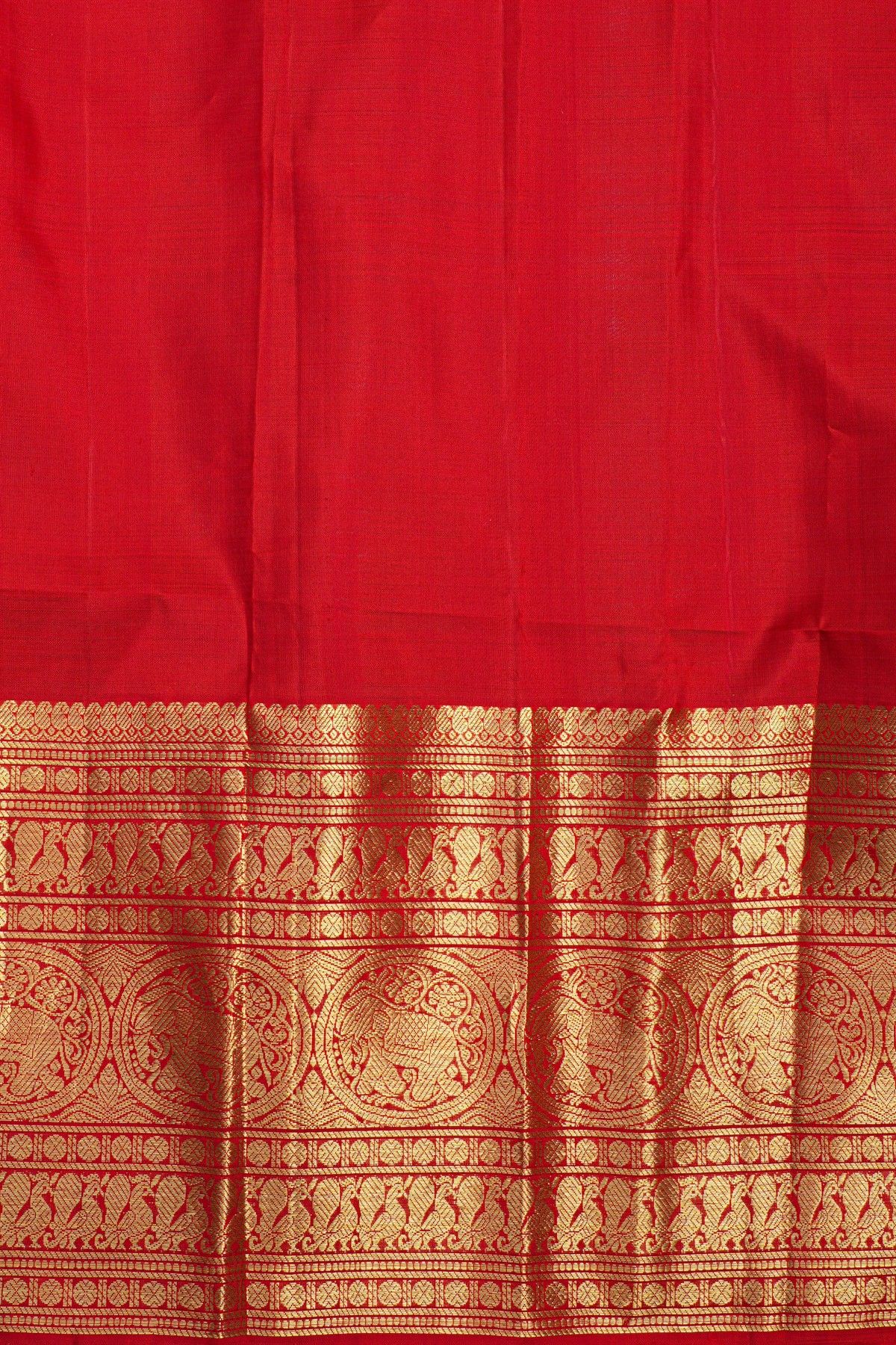 Kancheepuram Eco Print Silk Sky Blue Saree