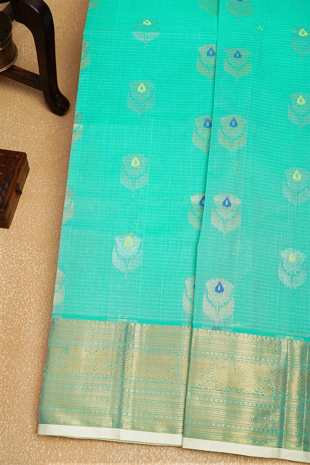 Kuppadam Sico Sky Blue Saree